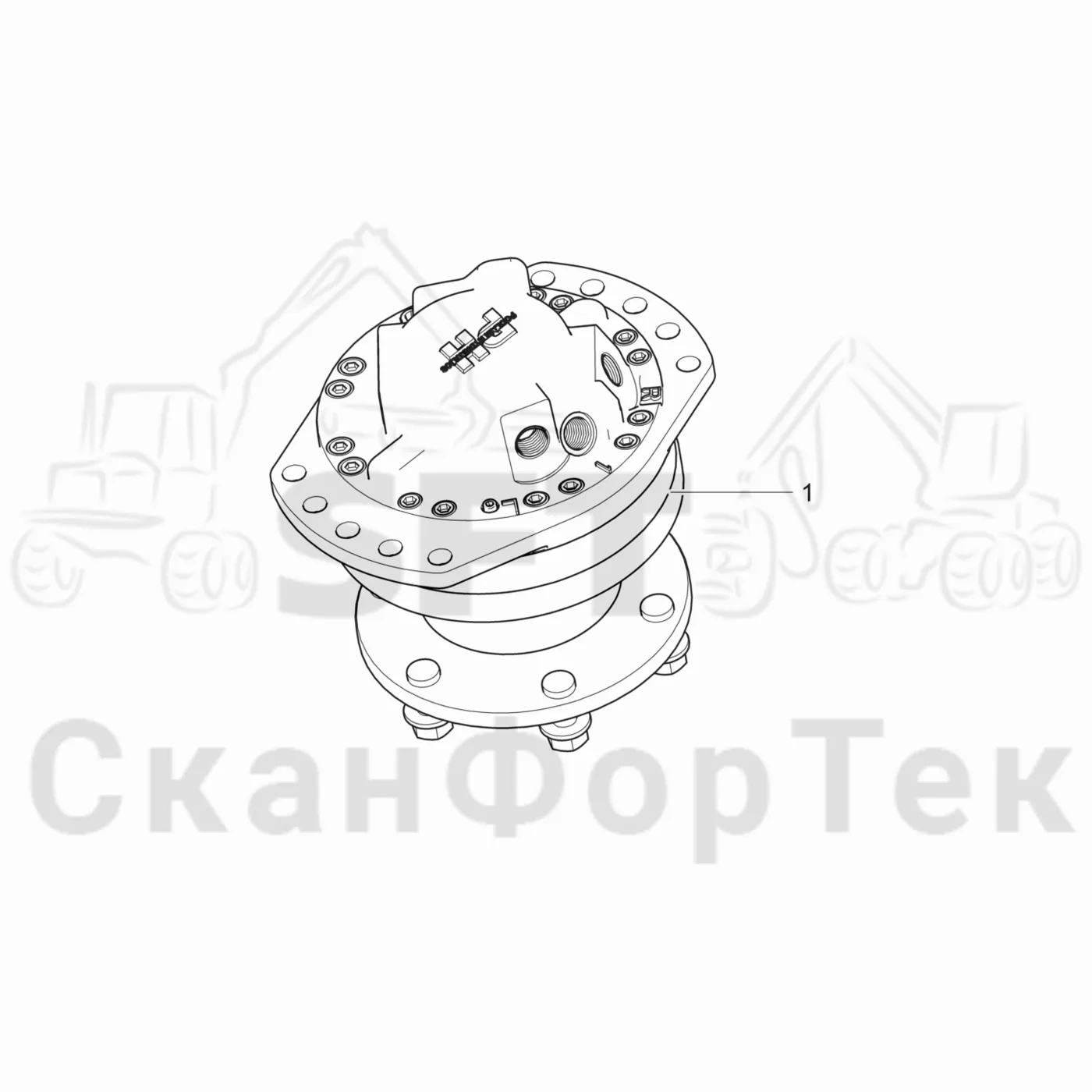 Схема: Komatsu / Головки лесозаготовительной машины / C Головки лесозаготовительной машины / C202 / Каталог запасных частей / Подача / Гидравлический мотор 934cc