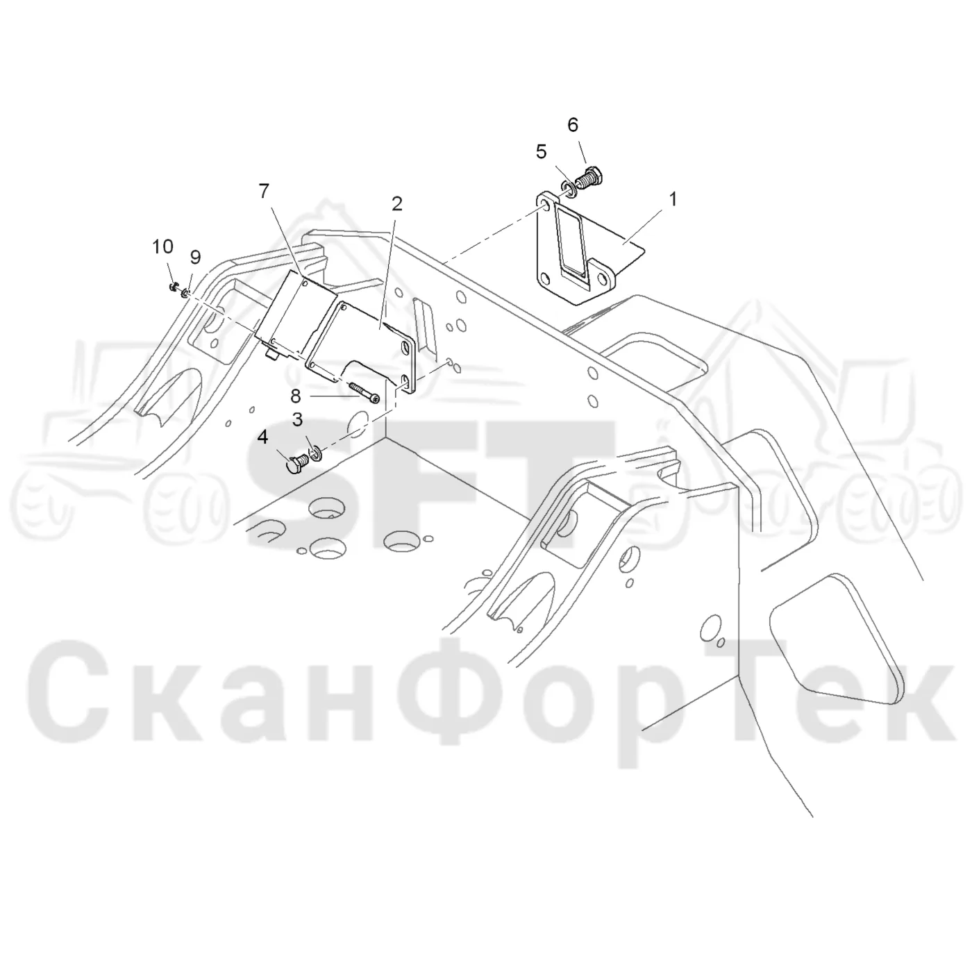 Схема: Komatsu / Головки лесозаготовительной машины / 300 Головки лесозаготовительной машины / 378 / Каталог запасных частей / Резка / Photocell Installation