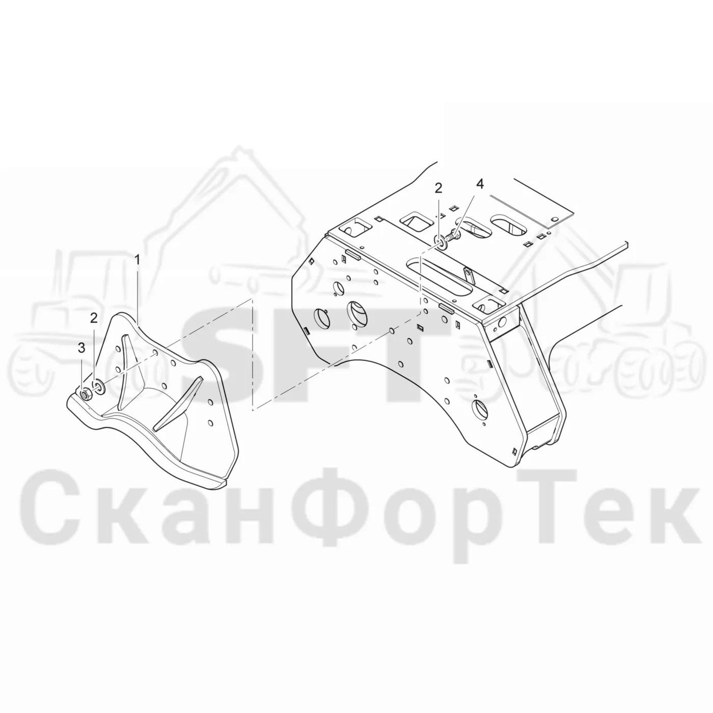 Схема: Komatsu / Головки лесозаготовительной машины / 300 Головки лесозаготовительной машины / 378 E / Каталог запасных частей / Обрезка сучьев / Передние сучкорезные ножи