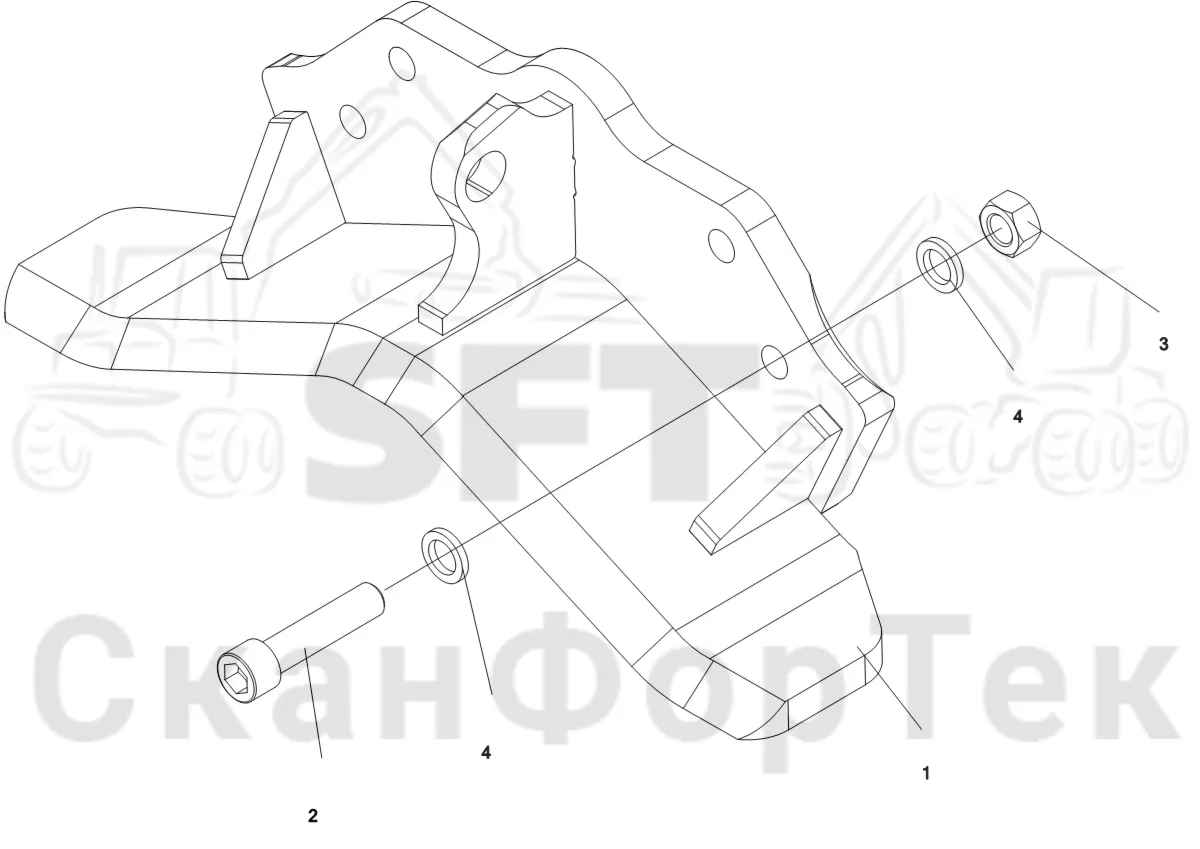 Схема: Komatsu / Лесозаготовительные машины / 911 S/N 9110062167- / Каталог запасных частей / Лесозаготовительное оборудование / Головка лесозаготовительной машины / 365.1 / Каталог запасных частей / Обрезка сучьев / Сучкорезный нож