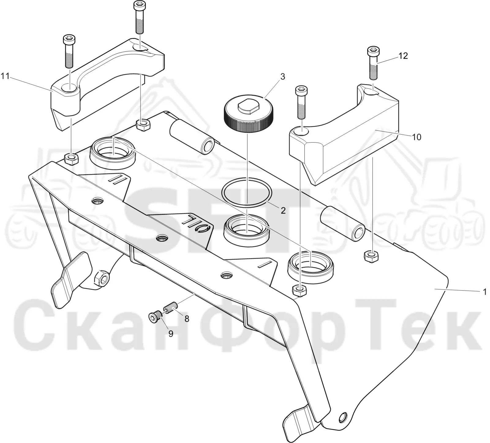 Схема: Komatsu / Лесозаготовительные машины / 931XC S/N 9313021208- / Каталог запасных частей / Лесозаготовительное оборудование / Головка лесозаготовительной машины / C93 / Каталог запасных частей / Резка / Бак цветовой маркировки/Маслобак 1093016323-