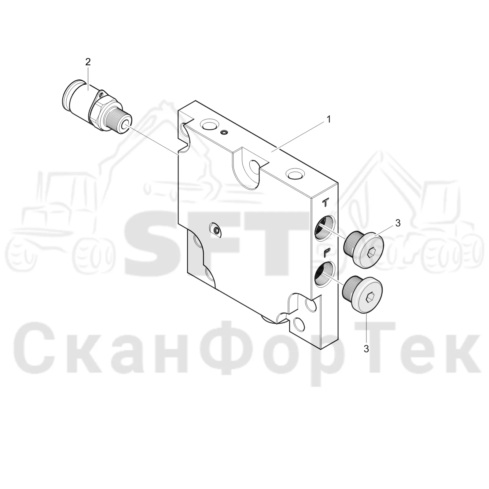 Схема: Komatsu / Лесозаготовительные машины / 901 S/N 9010053267- / Каталог запасных частей / Лесозаготовительное оборудование / Головка лесозаготовительной машины / C93 / Каталог запасных частей / Гидравлический клапан / Блок клапанов