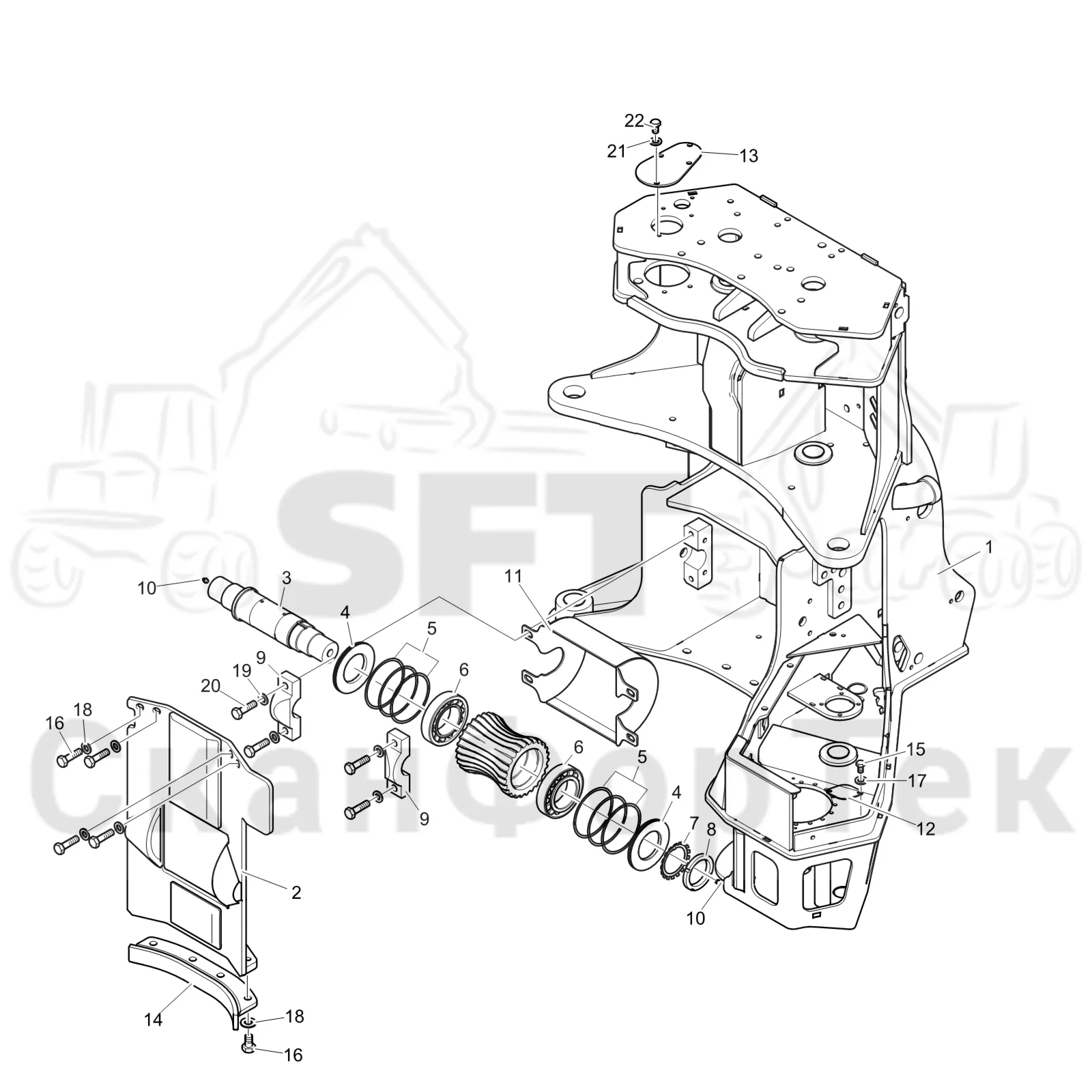 Схема: Komatsu / Лесозаготовительные машины / 951 S/N 9510004367- / Каталог запасных частей / Лесозаготовительное оборудование / Головка лесозаготовительной машины / C202E / Каталог запасных частей / шасси / шасси 1202115087-