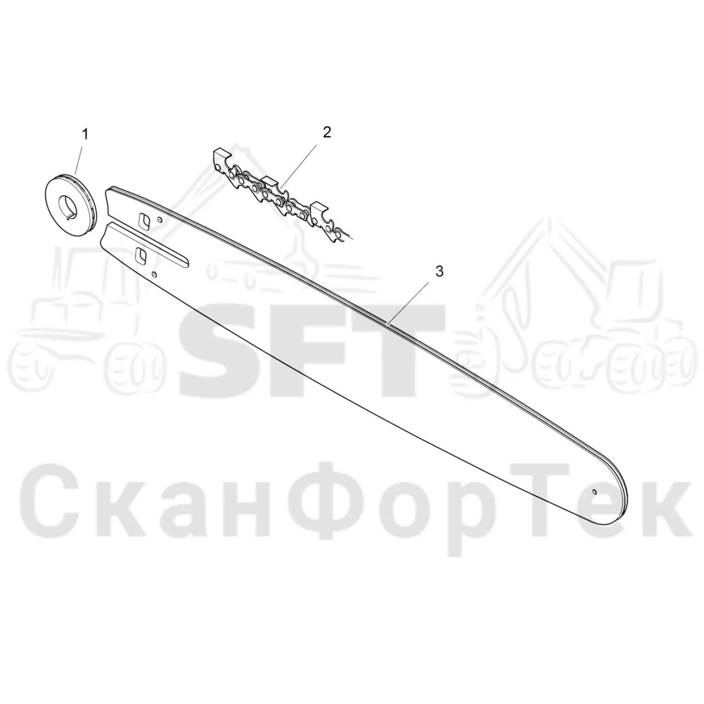 Схема: Komatsu / Головки лесозаготовительной машины / Головка лесозаготовительной машины процессор / 378 P / Каталог запасных частей / Резка / Устройство резки / Стержень пилы