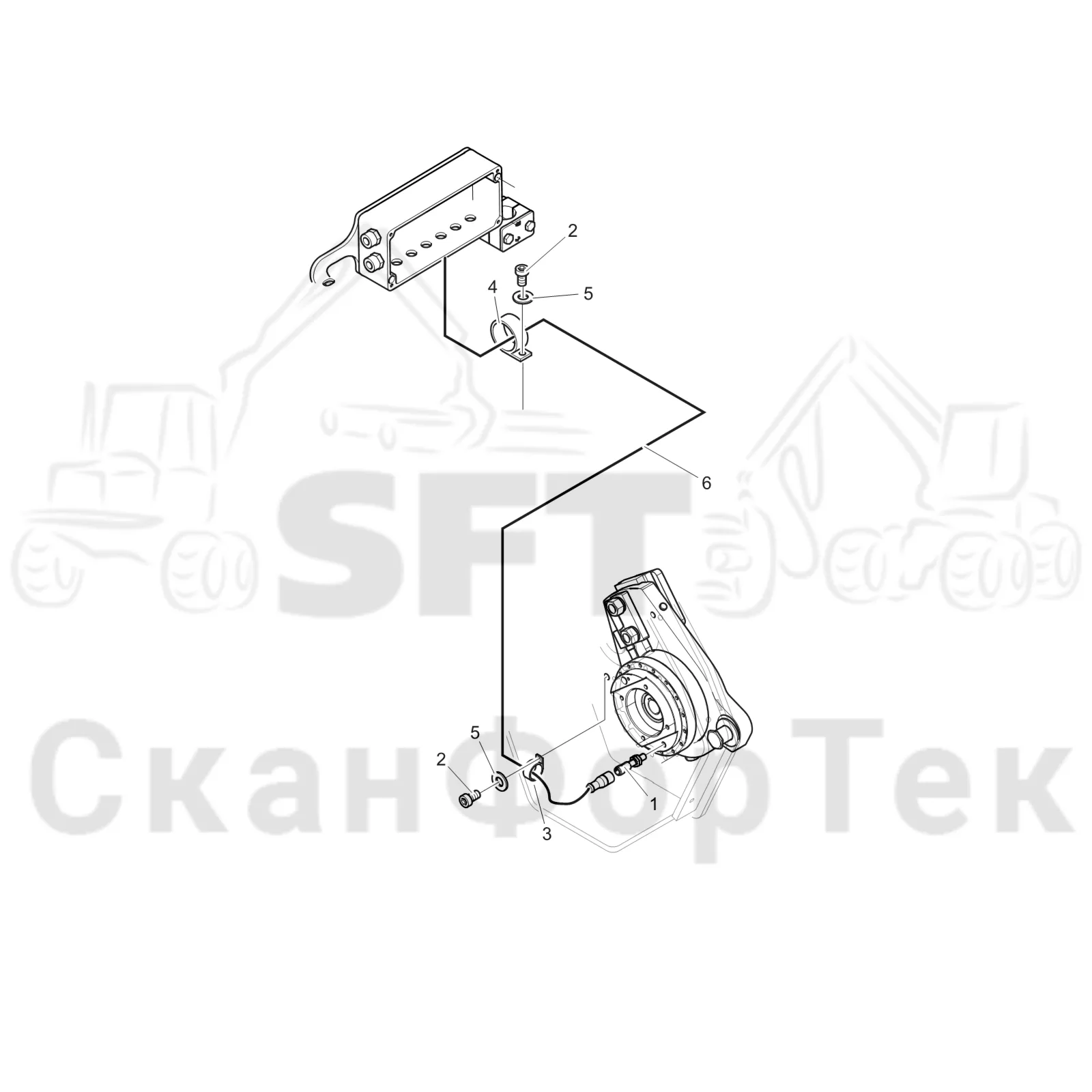 Схема: Komatsu / Головки лесозаготовительной машины / C Головки лесозаготовительной машины / C202E / Каталог запасных частей / Резка / Электрооборудование устройства резки