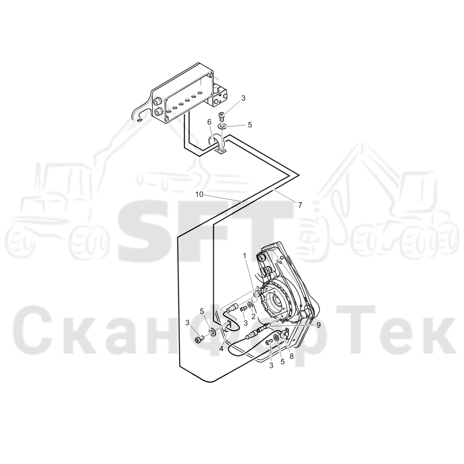 Схема: Komatsu / Лесозаготовительные машины / 951 S/N 9510004367- / Каталог запасных частей / Лесозаготовительное оборудование / Головка лесозаготовительной машины / C202 / Каталог запасных частей / Резка / Управление резкой