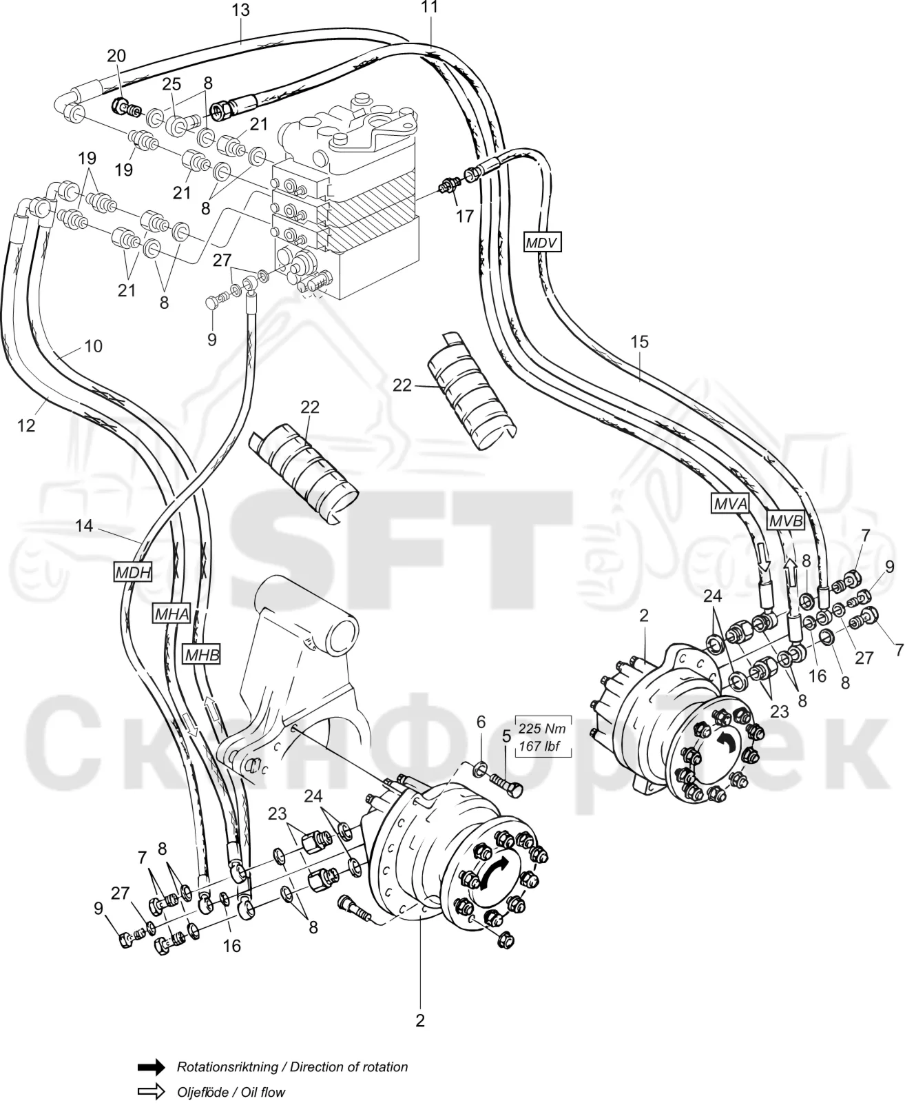Схема: Komatsu / Лесозаготовительные машины / 901 S/N 9010053267- / Каталог запасных частей / Лесозаготовительное оборудование / Головка лесозаготовительной машины / S92 / Каталог запасных частей / Подача / Подающий ролик