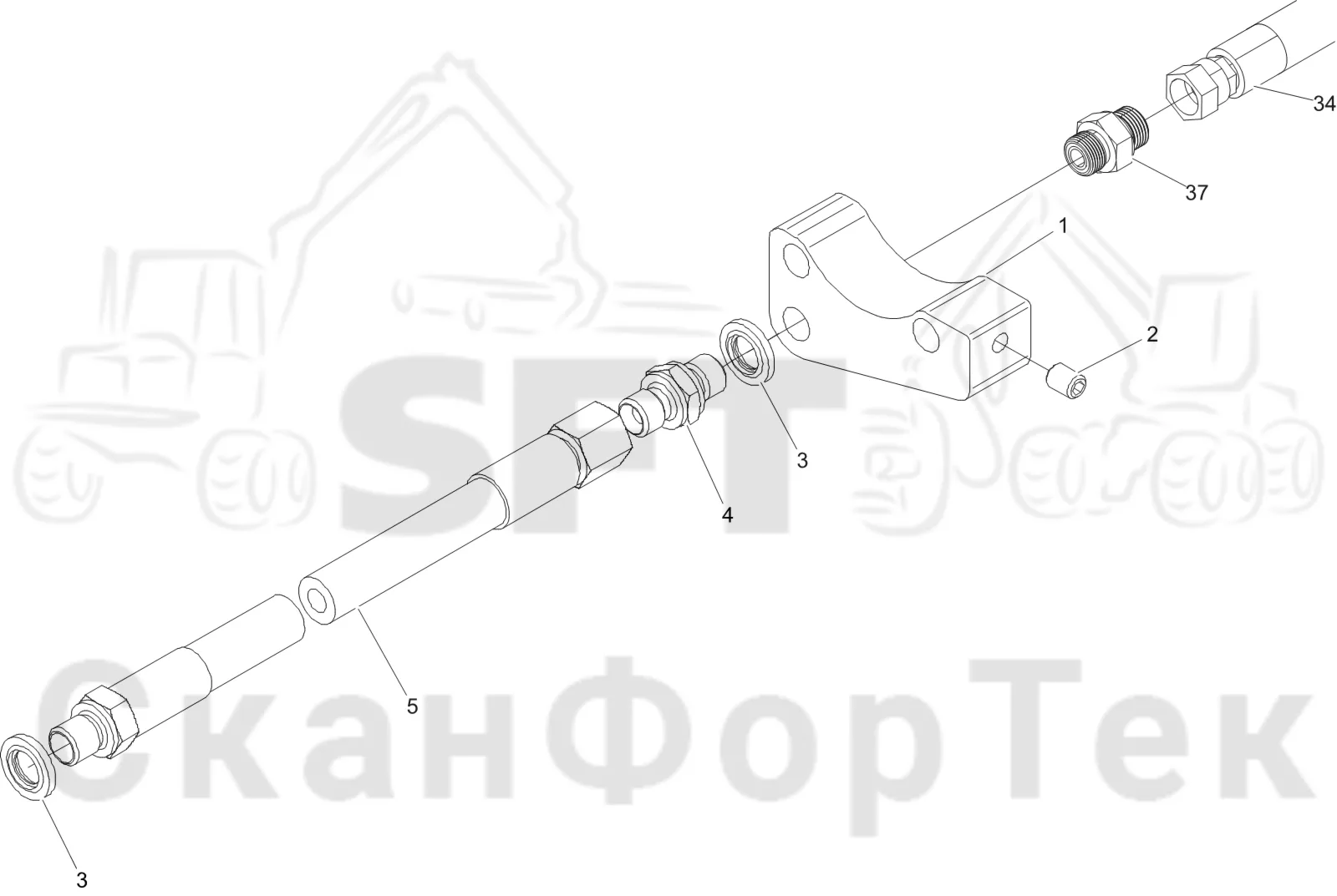 Схема: Komatsu / Лесозаготовительные машины / 901 S/N 9010053267- / Каталог запасных частей / Лесозаготовительное оборудование / Головка лесозаготовительной машины / S92 / Каталог запасных частей / Резка / Оборудование для корчевки пней, соединения 3092017081-