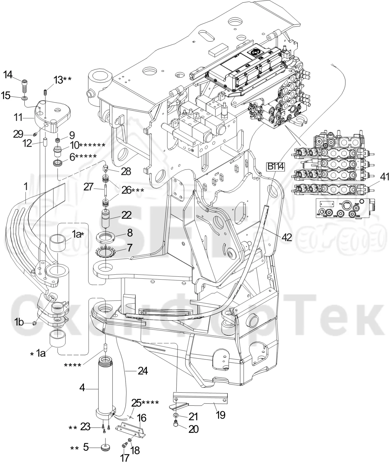 Схема: Komatsu / Лесозаготовительные машины / 911 S/N 9110062167- / Каталог запасных частей / Лесозаготовительное оборудование / Головка лесозаготовительной машины / S132 / Каталог запасных частей / Измерение / Измерение диаметра 4-point