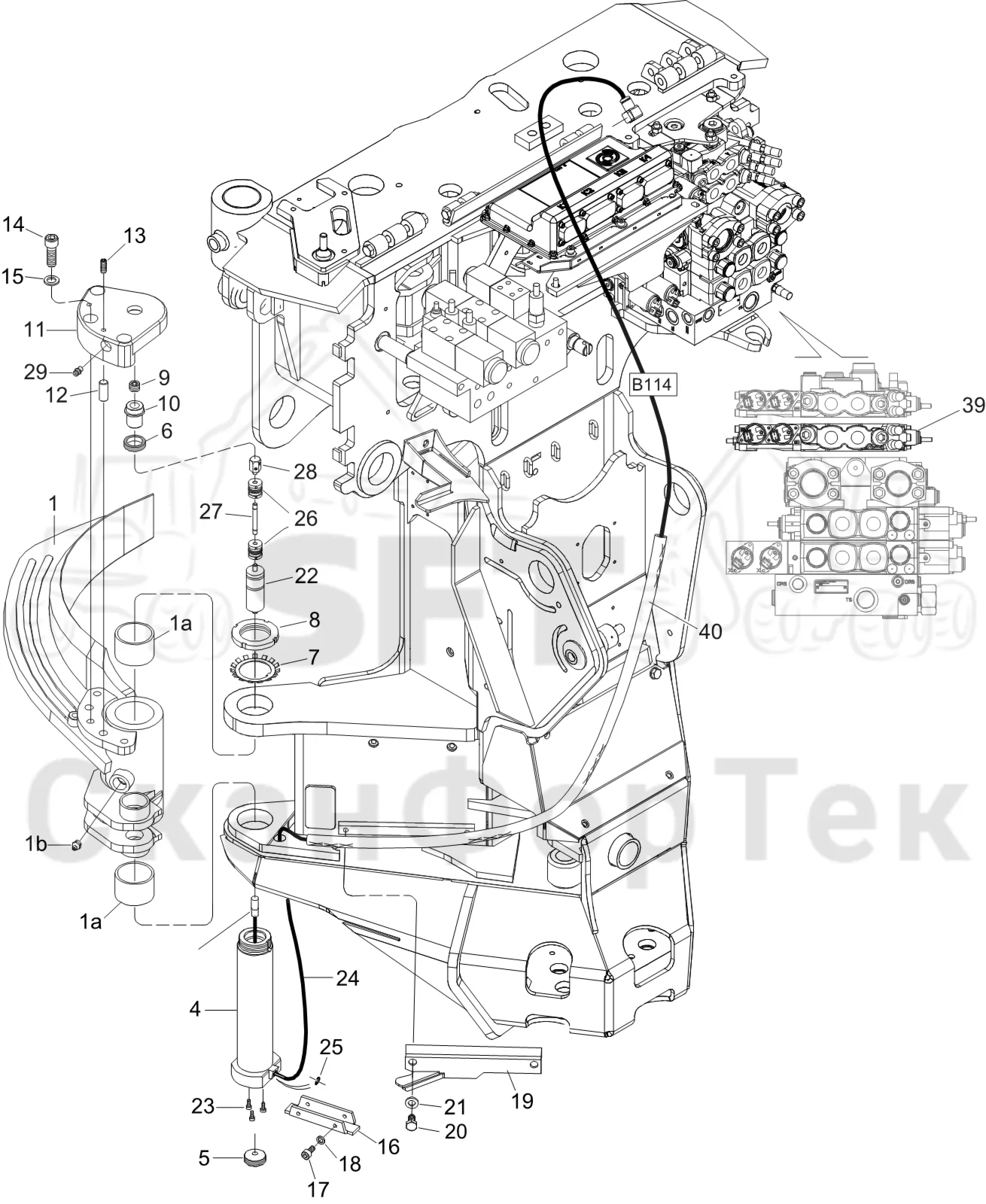 Схема: Komatsu / Лесозаготовительные машины / 931 S/N 9310021067- / Каталог запасных частей / Лесозаготовительное оборудование / Головка лесозаготовительной машины / S172 / Каталог запасных частей / Измерение / Измерение диаметра 4-point