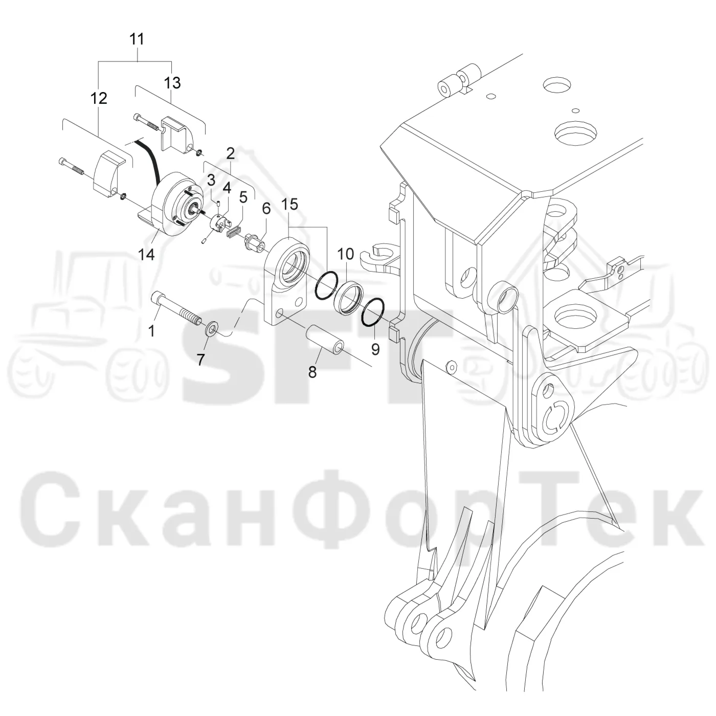 Схема: Komatsu / Головки лесозаготовительной машины / S Головки лесозаготовительной машины / S82 / Каталог запасных частей / Измерение / Измерение диаметра