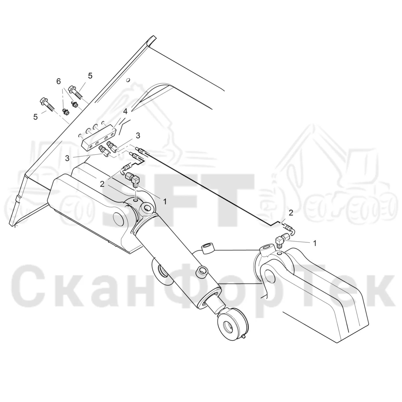 Схема: Komatsu / Головки лесозаготовительной машины / Головка лесозаготовительной машины процессор / 378 P / Каталог запасных частей / шасси / Смазка, шасси