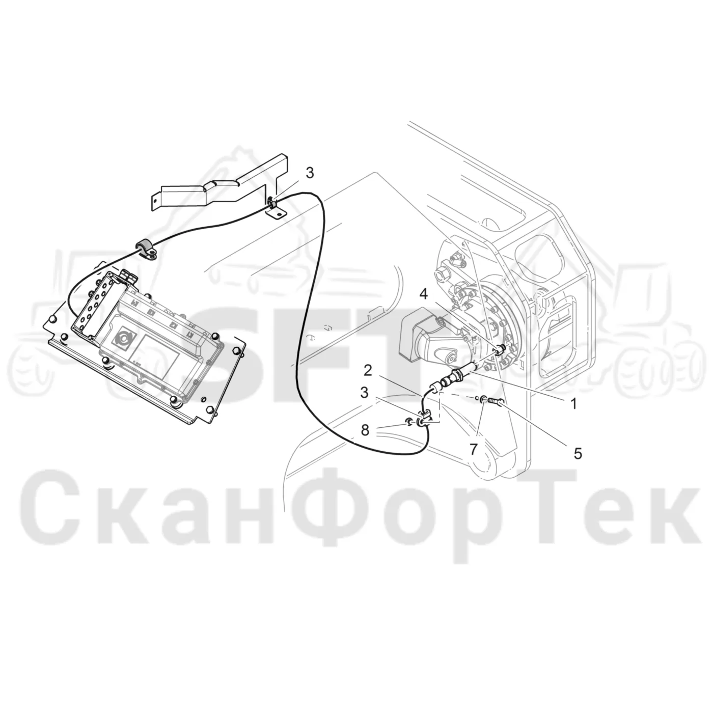 Схема: Komatsu / Головки лесозаготовительной машины / Головка лесозаготовительной машины процессор / 378 P / Каталог запасных частей / Резка / Регулятор лезвия устройства резки