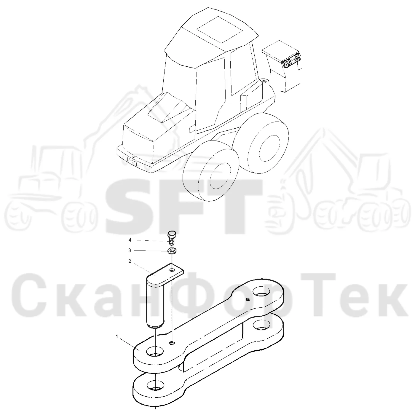 Схема: Valmet / Форвардер / Valmet 860.3 / Valmet 860.3 / Каталог запасных частей / шасси / Сочленение / Фиксатор сочленения