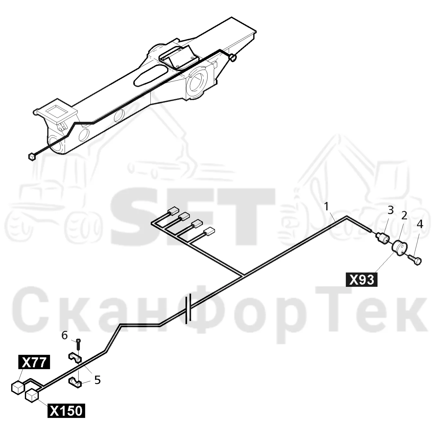 Схема: Komatsu / Форвардер / 840.4 / Каталог запасных частей / шасси / Электрический Оборудование / Eiiieaeo eaaaeae caaiee