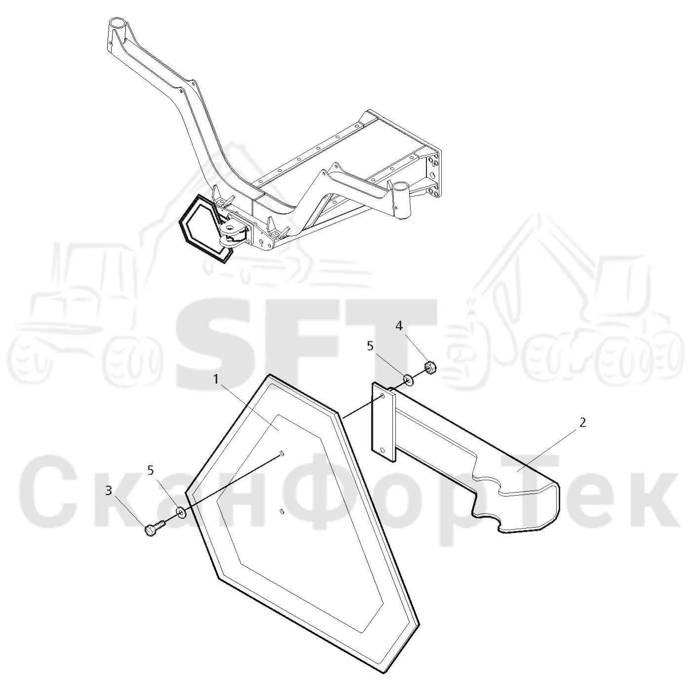 Схема: Valmet / Форвардер / Valmet 860.1 / Valmet 860.1   Ch. -115420 / Valmet 860.1  Ch. -115420 / Каталог запасных частей / шасси / Различное оборудование / Треугольный знак аварийной остановки
