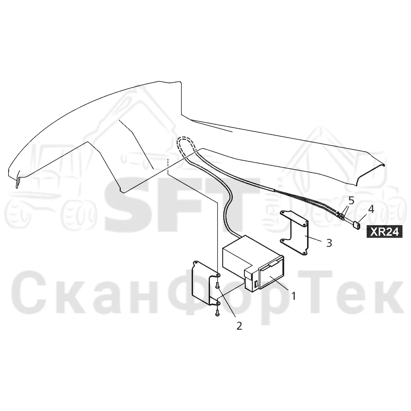 Схема: Komatsu / Форвардер / 890.3 / Каталог запасных частей / Кабина / Салон / Warming cabinet