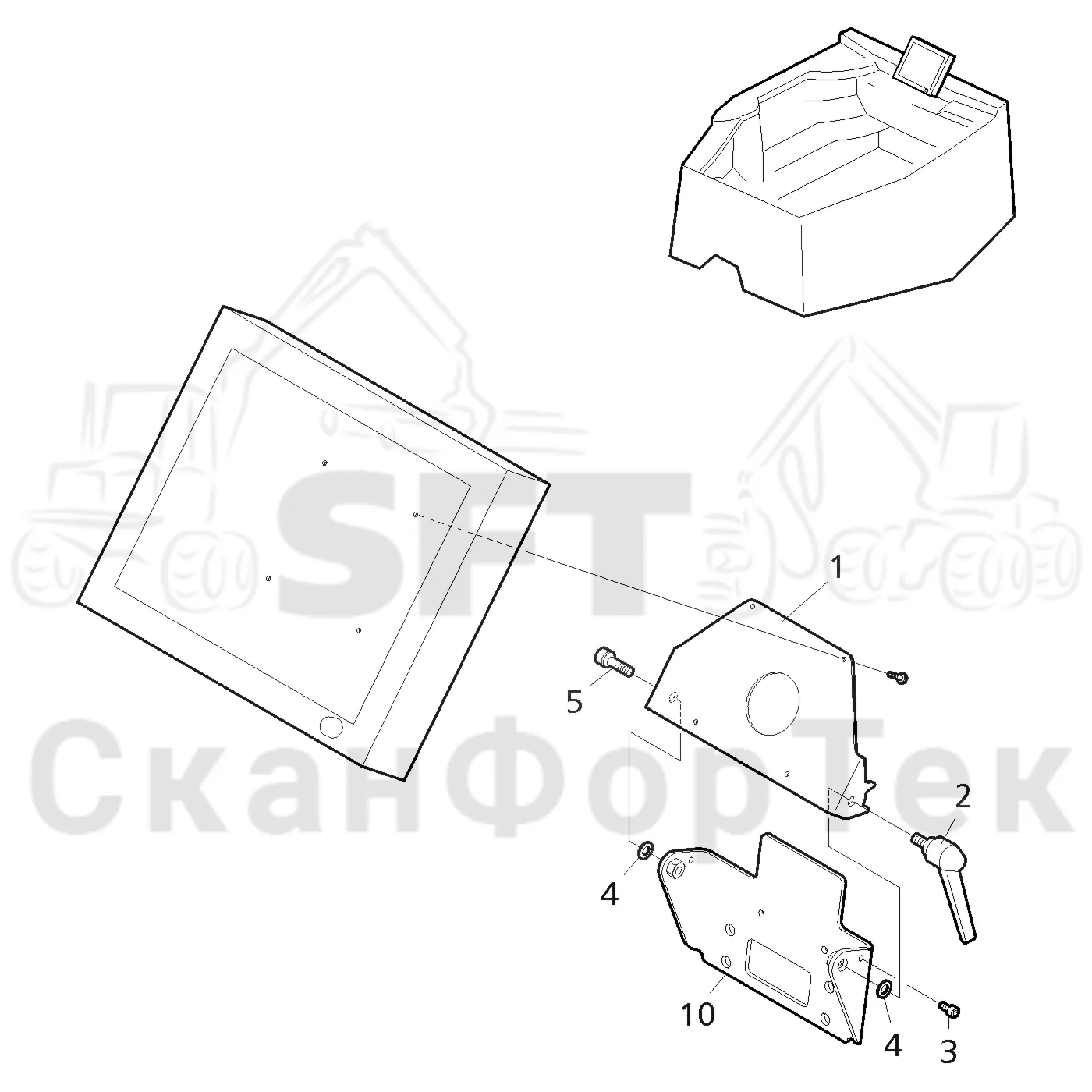 Схема: Valmet / Форвардер / Valmet 840.3 / Valmet 840.3 Ch. 311174- / Valmet 840.3 Ch. 311174- / Каталог запасных частей / Система управления / Компьютеры / Монтаж PCU