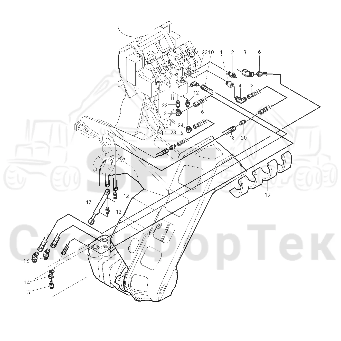 Схема: Valmet / Лесозаготовительные машины / Valmet 911.3 / Valmet 911.3 Ch - 311370 / Valmet 911.3 Ch - 311370 / Каталог запасных частей / Лесозаготовительное оборудование / Головка лесозаготовительной машины / Valmet 960 / Каталог запасных частей / Valmet 960 / Резка / Гидравлическое устройство резки / Гидравлическое устройство резки 680-