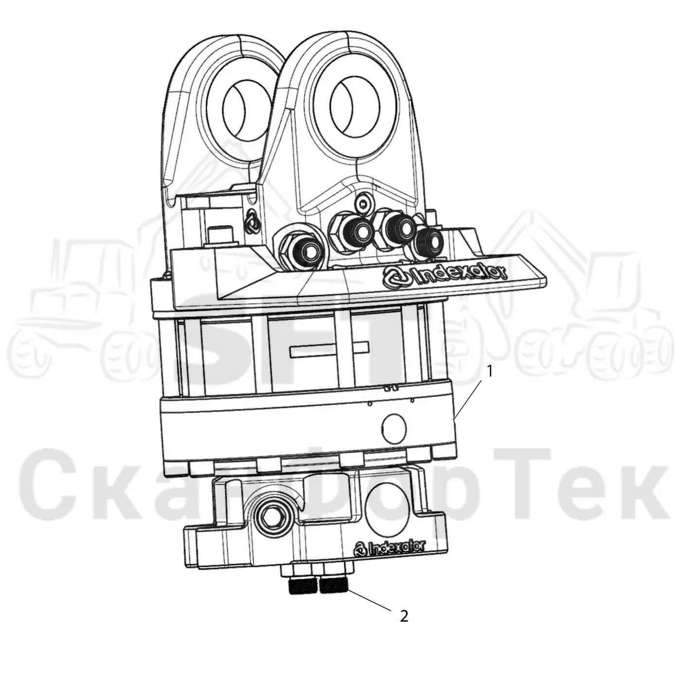 Схема: Komatsu / Форвардер / 840TX / Каталог запасных частей / Оборудование захвата / Поворотные устройства / Поворотное устройство GV 12S