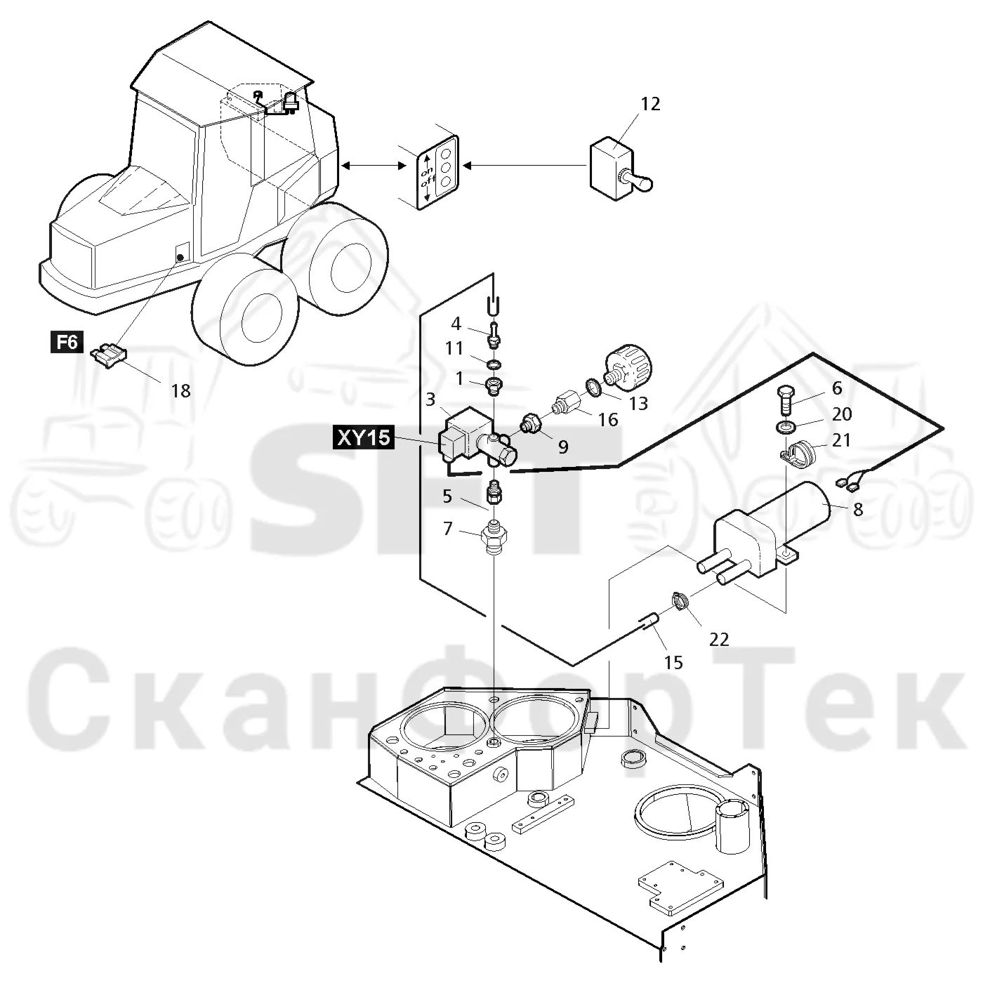 Схема: Valmet / Форвардер / Valmet 890.3 / Valmet 890.3 / Каталог запасных частей / Гидравлика / Бак гидравлики / Вакуумный насос