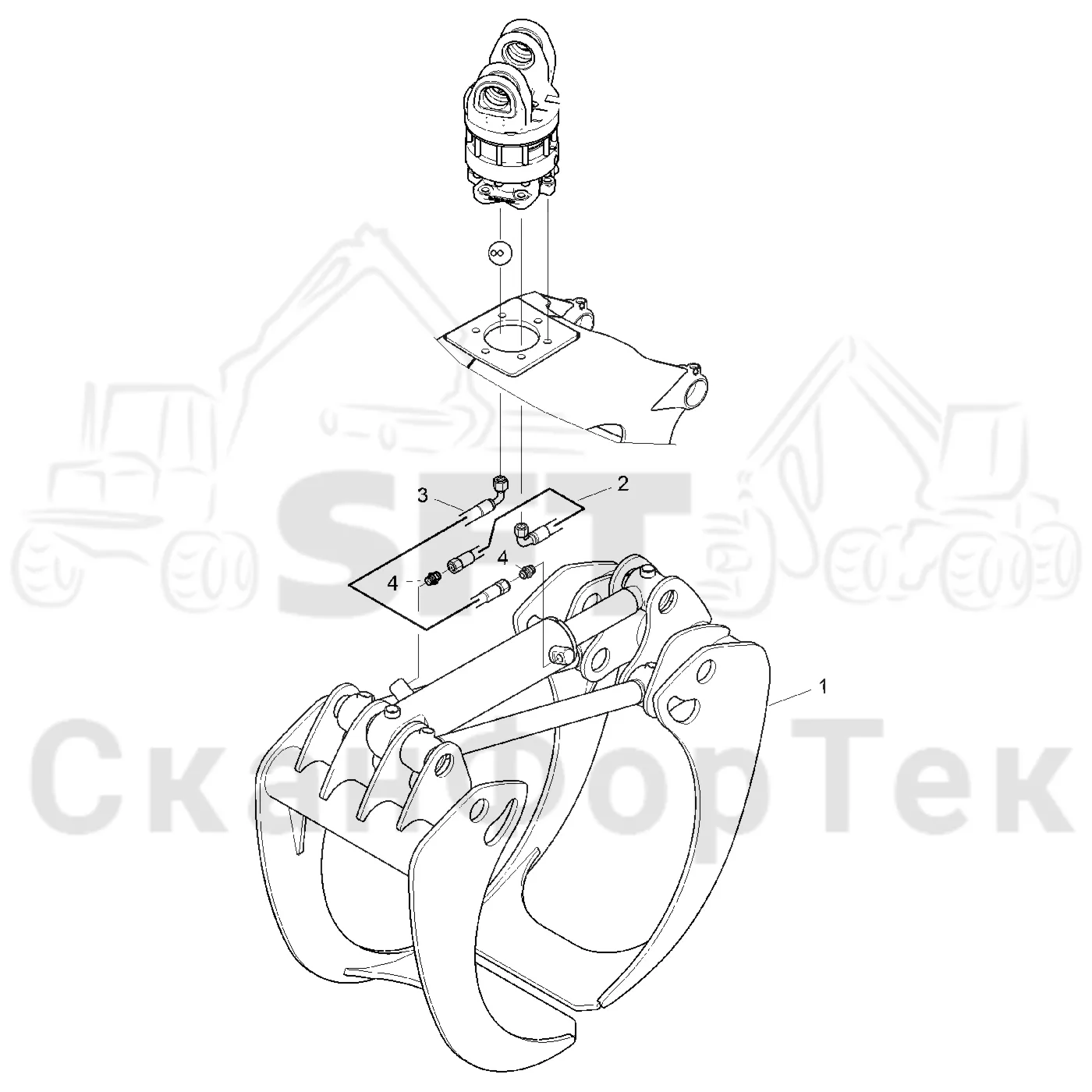 Схема: Valmet / Форвардер / Valmet 890.1 / Valmet 890.1 Ch. 117351-, 119441- / Valmet 890.1 Ch. 117351-, 119 / Каталог запасных частей / Оборудование захвата / Захват G 36 HD