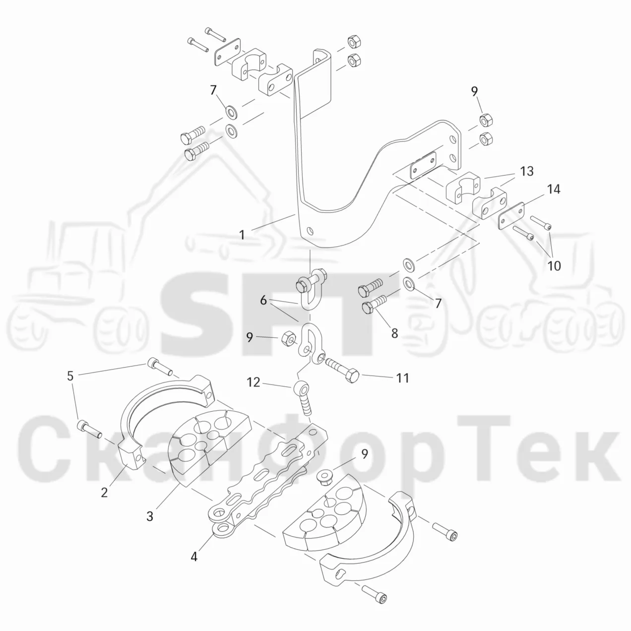 Схема: Valmet / Форвардер / Valmet 860.4 / Valmet 860.4 / Каталог запасных частей / Подъемный кран / Подъемный кран / Valmet CRF 11 Ch. V1001- / Каталог запасных частей / CRF 11 Combi ProTec 10m / CRF 11 Combi ProTec 10m / Подъемный кран / Держатель шланга