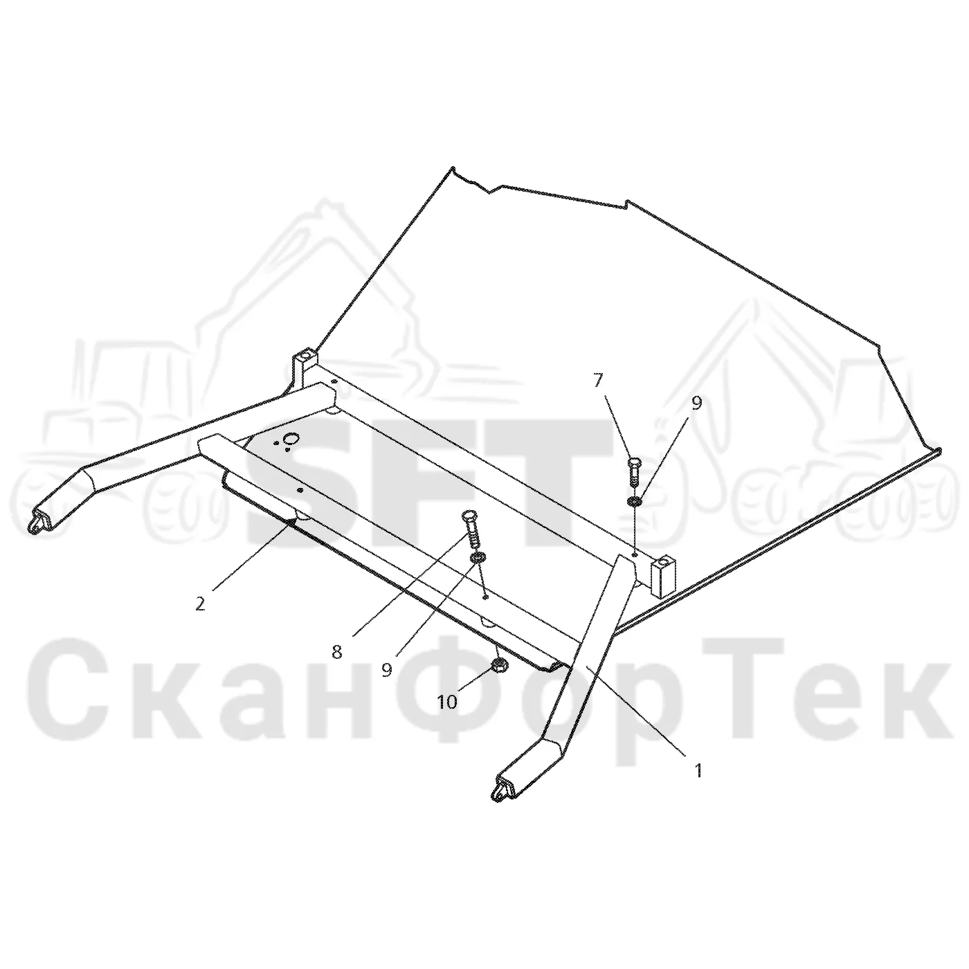 Схема: Valmet / Форвардер / Valmet 860.1 / Valmet 860.1 Ch. 115421- / Valmet 860.1 Ch. 115421- / Каталог запасных частей / Кабина / Экраны / Экран Защита