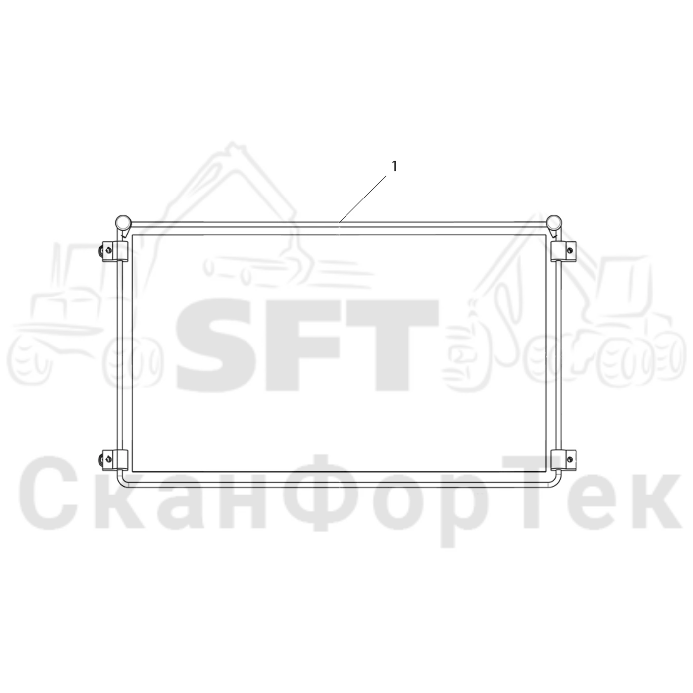 Схема: Komatsu / Форвардер / 865 / Каталог запасных частей / Кабина / Салон / Держатель