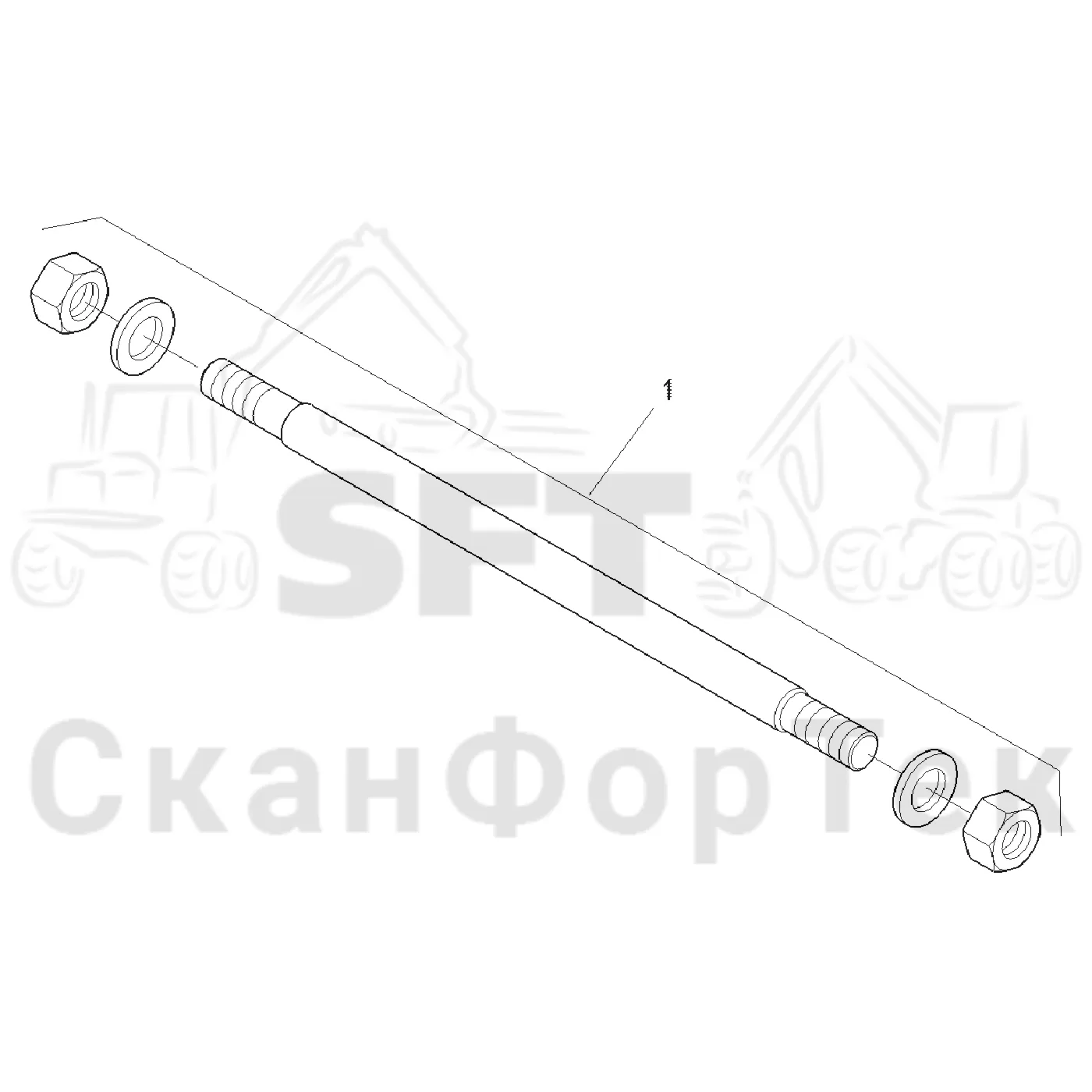 Схема: Komatsu / Форвардер / 855 S/N 8550022010- / Каталог запасных частей / Гидравлика / Клапан шасси / Комплект Главная тяга