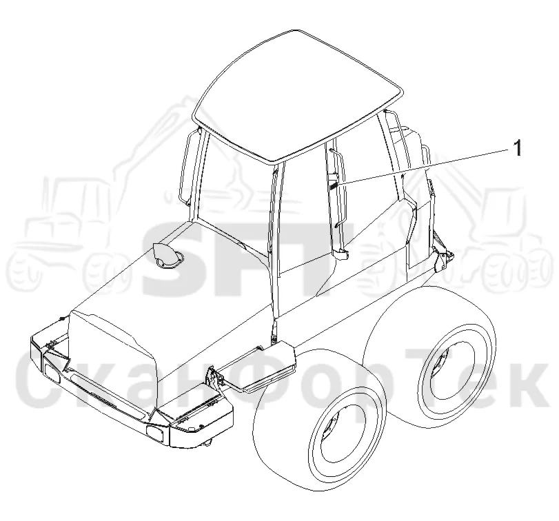 Схема: Komatsu / Форвардер / 840TX / Каталог запасных частей / Подъемный кран / Вторая стрела / Бирки / Бирка: 10m