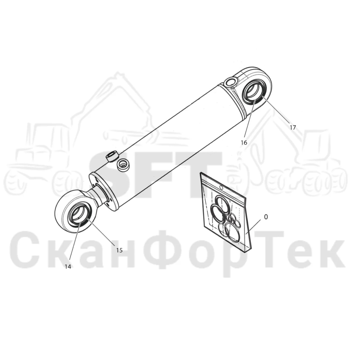 Схема: Komatsu / Форвардер / 865 / Каталог запасных частей / шасси / Строгальное лезвие / Запасные части цилиндра