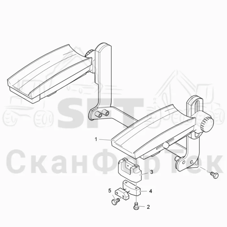 Схема: Valmet / Лесозаготовительные машины / Valmet 901TX / Valmet 901TX / Каталог запасных частей / Кабина / Сиденья / Подлокотник KAB