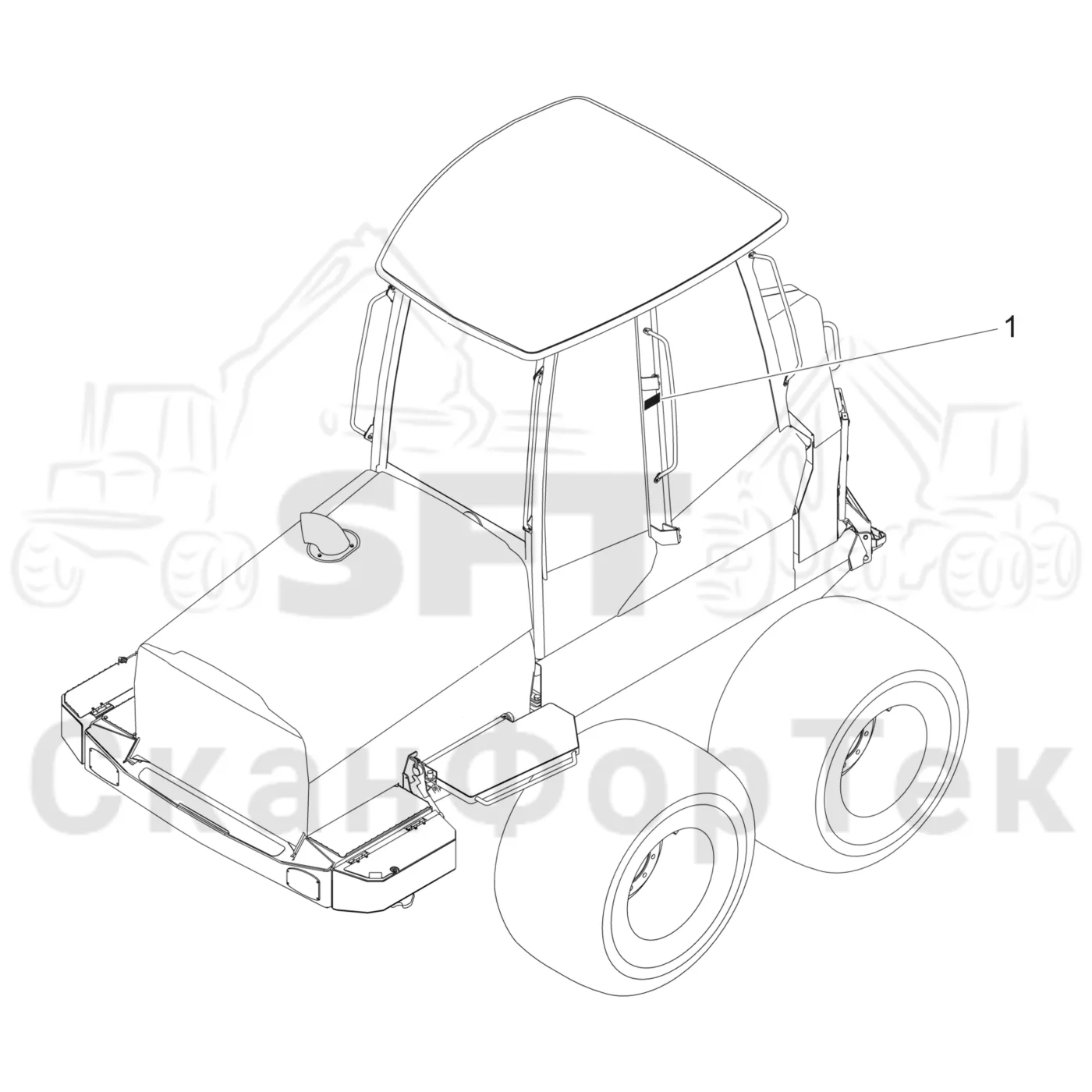 Схема: Komatsu / Форвардер / 895 S/N 8950011010- / Каталог запасных частей / Подъемный кран / Бирка: / Бирка: