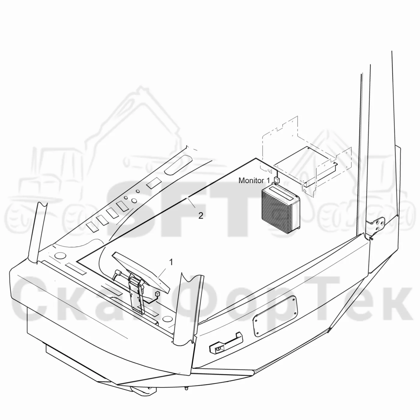 Схема: Valmet / Лесозаготовительные машины / Valmet 901.4 / Valmet 901.4 / Каталог запасных частей / Система управления / Компьютеры / Дисплейное устройство 9010041295-