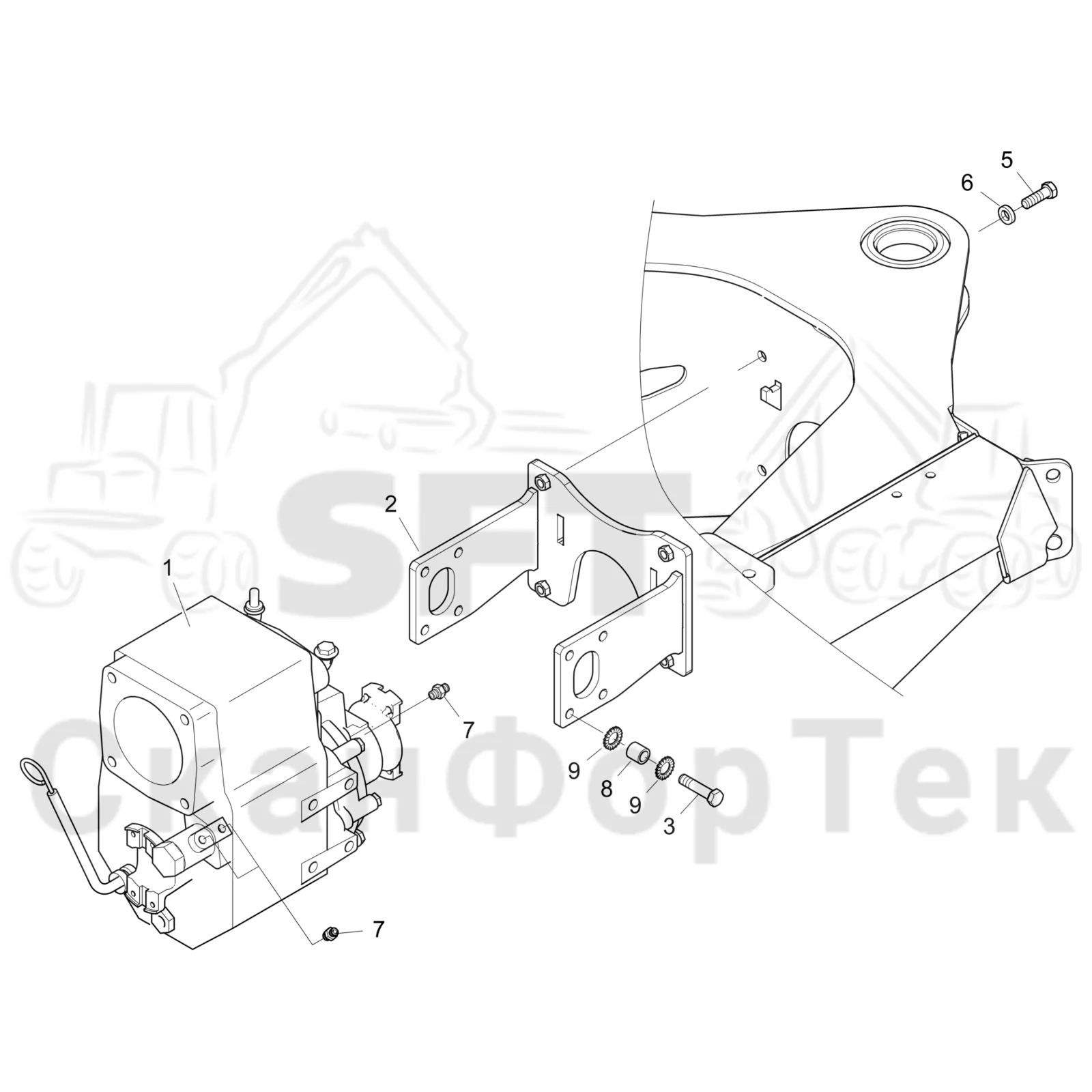Схема: Komatsu / Форвардер / 855.1 / 855.1 / Каталог запасных частей / Коробка передач / Редуктор VL 69