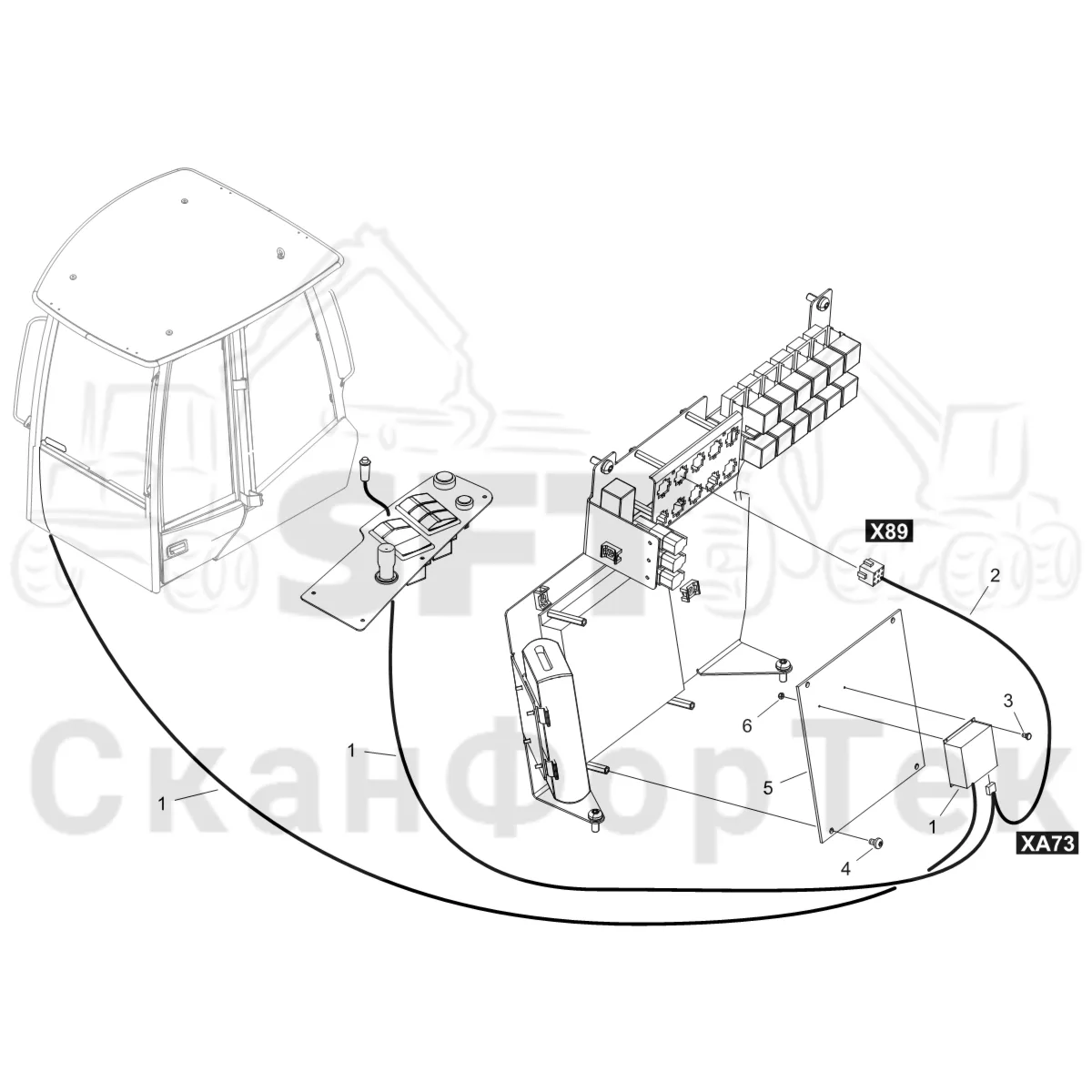 Схема: Komatsu / Форвардер / 855 S/N 8550022010- / Каталог запасных частей / Двигатель / Подогреватель / ThermoCall