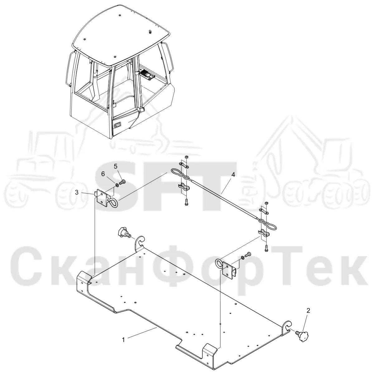 Схема: Komatsu / Форвардер / 895 S/N 8950011010- / Каталог запасных частей / Система управления / Компьютеры / Монтаж PC X
