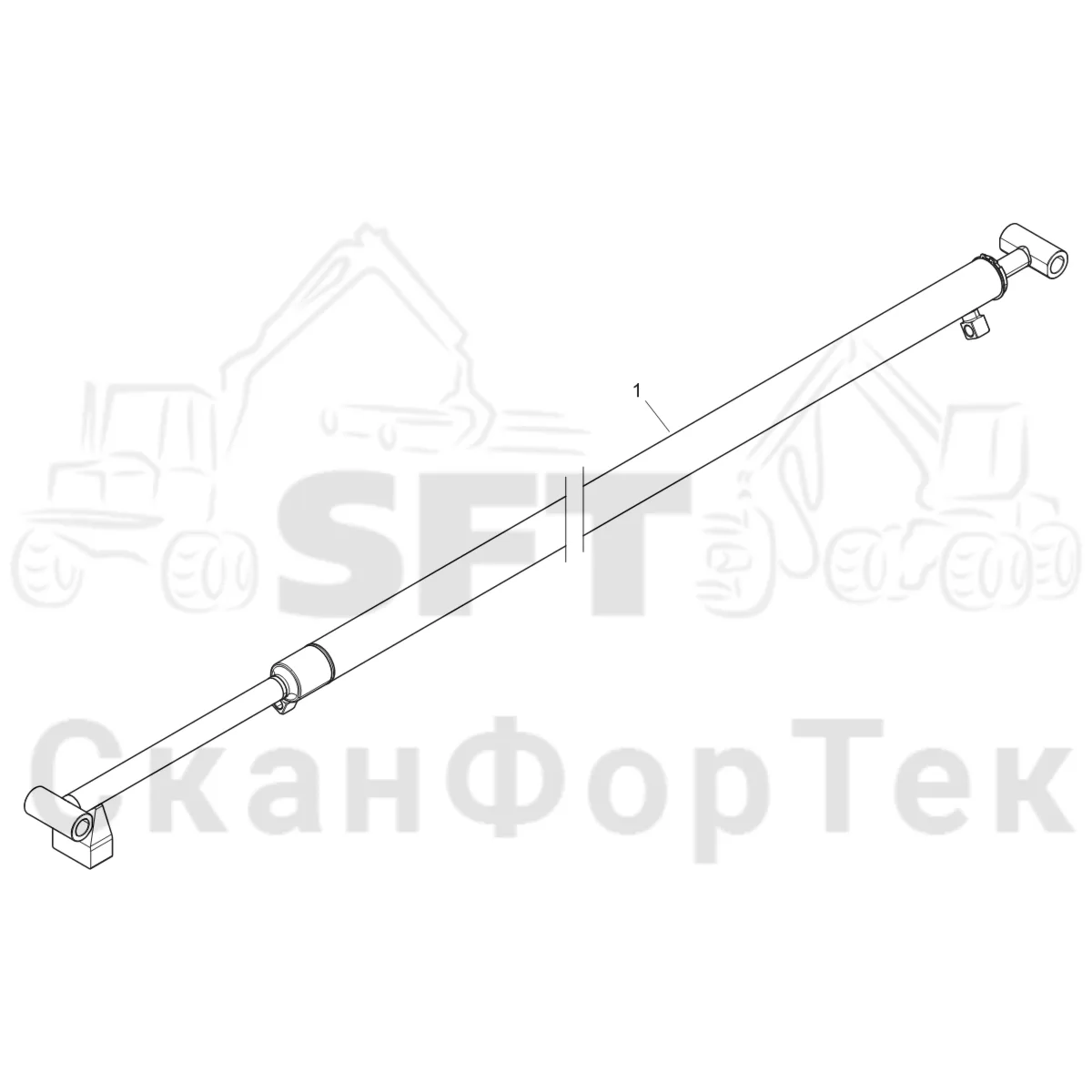 Схема: Komatsu / Форвардер / 875 S/N 8750000010- / Каталог запасных частей / Подъемный кран / Телескопический цилиндр / Телескопический цилиндр  145F