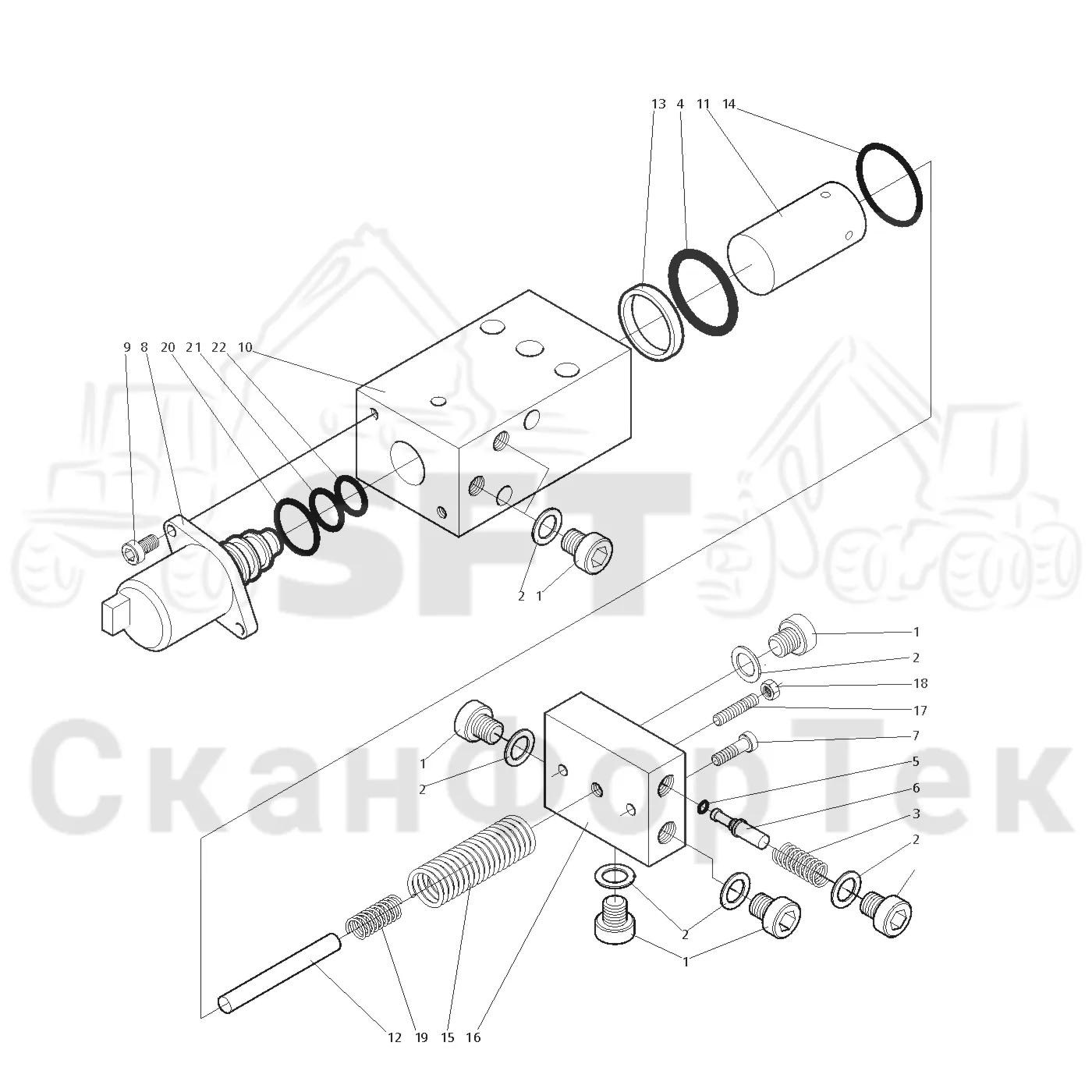 Схема: Valmet / Лесозаготовительные машины / Valmet 801 c / Valmet 801c Ch 11800- / Valmet 801c Ch 11800- / Каталог запасных частей / Лесозаготовительное оборудование / Головка лесозаготовительной машины / Valmet 330.1 / Каталог запасных частей / Резка / Бак цветовой маркировки / Насосный агрегат