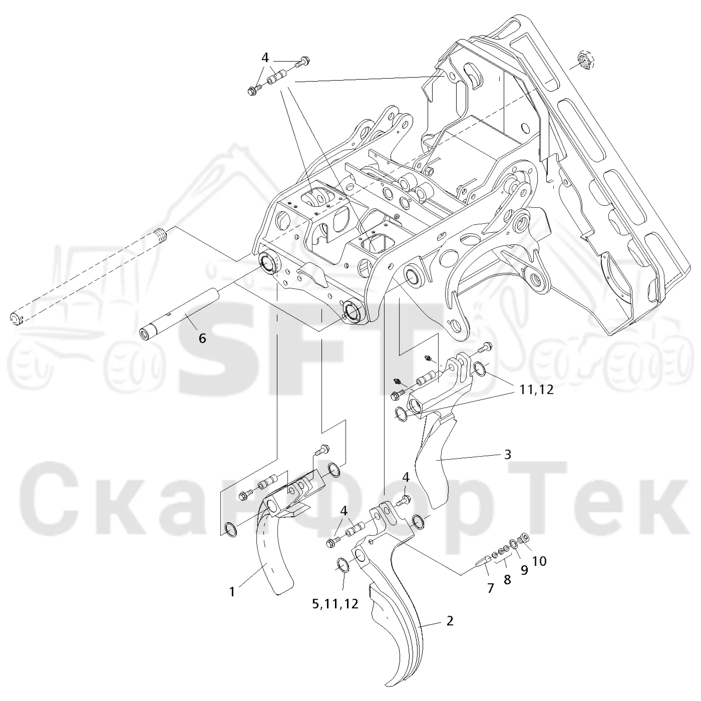 Схема: Valmet / Лесозаготовительные машины / Valmet 901.3 / Valmet 901.3 Ch. 311191- / Valmet 901.3 Ch. 311191- / Каталог запасных частей / Лесозаготовительное оборудование / Головка лесозаготовительной машины / Valmet 350.1 / Каталог запасных частей / Обрезка сучьев / Сучкорезные ножи / Сучкорезный нож Функция обрезки крупных сучьев