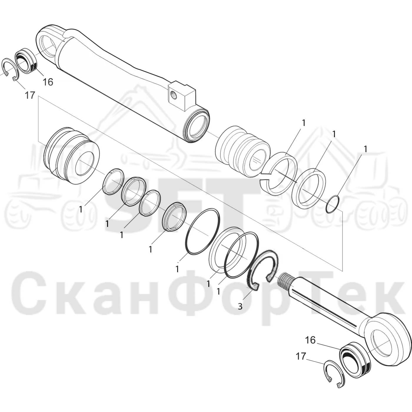 Схема: Valmet / Лесозаготовительные машины / Valmet 921 / Valmet 921 Ch -13270 / Valmet 921 Ch -13270 / Каталог запасных частей / Лесозаготовительное оборудование / Головка лесозаготовительной машины / Valmet 370 / Valmet 370 / Valmet 370 Ch. 11671- / Valmet 370 Ch. 11671- / Каталог запасных частей / Обрезка сучьев / Гидравлическое оборудование передних сучкорезных ножей / Запасные части цилиндра