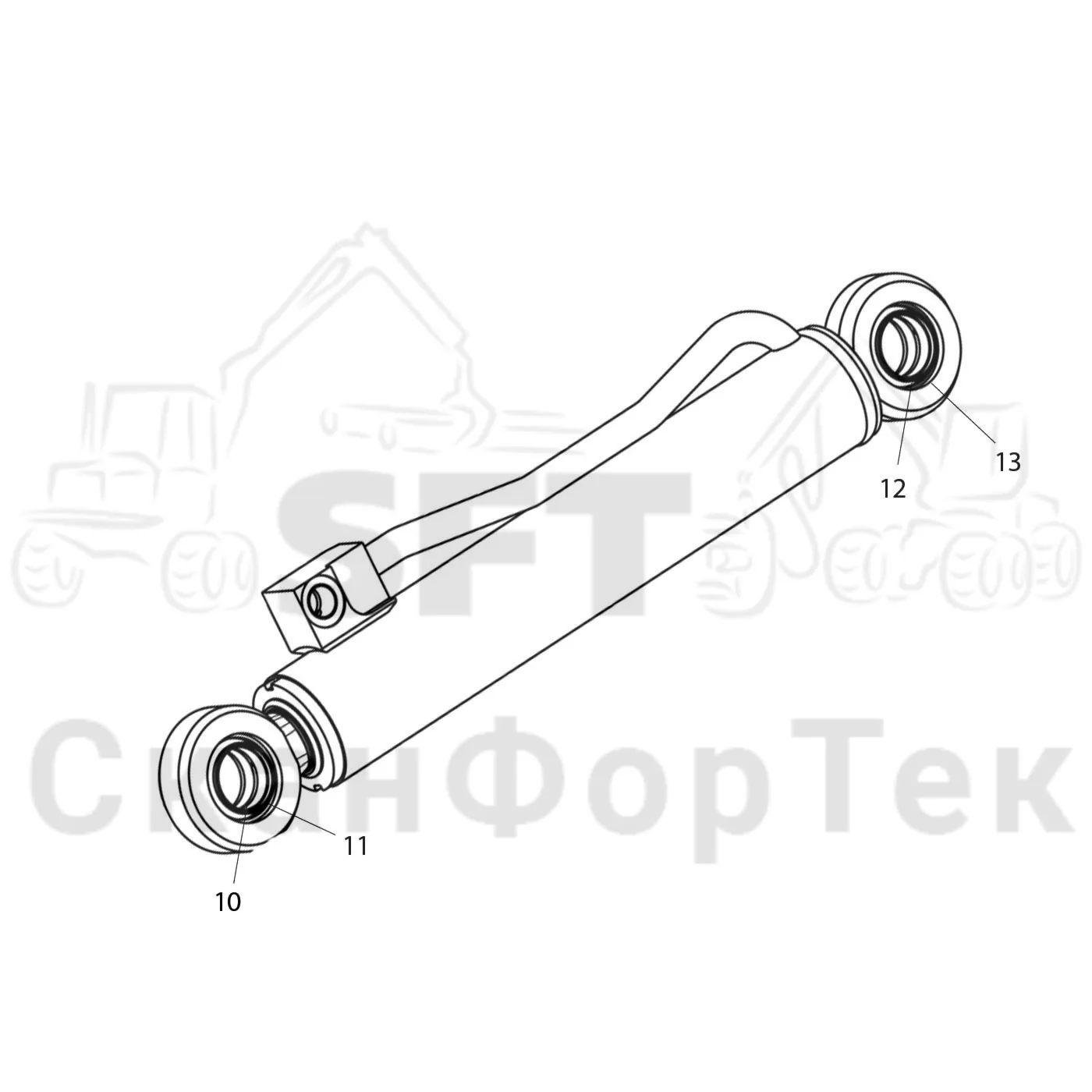 Схема: Valmet / Головки лесозаготовительной машины / Valmet 370 E / Valmet 370 E Ch. 11235- / Valmet 370 E Ch. 11235- / Каталог запасных частей / Обрезка сучьев / Гидравлическое оборудование задних сучкорезных ножей / Гидравлическое оборудование задних сучкорезных ножей 11632- / Запасные части цилиндра