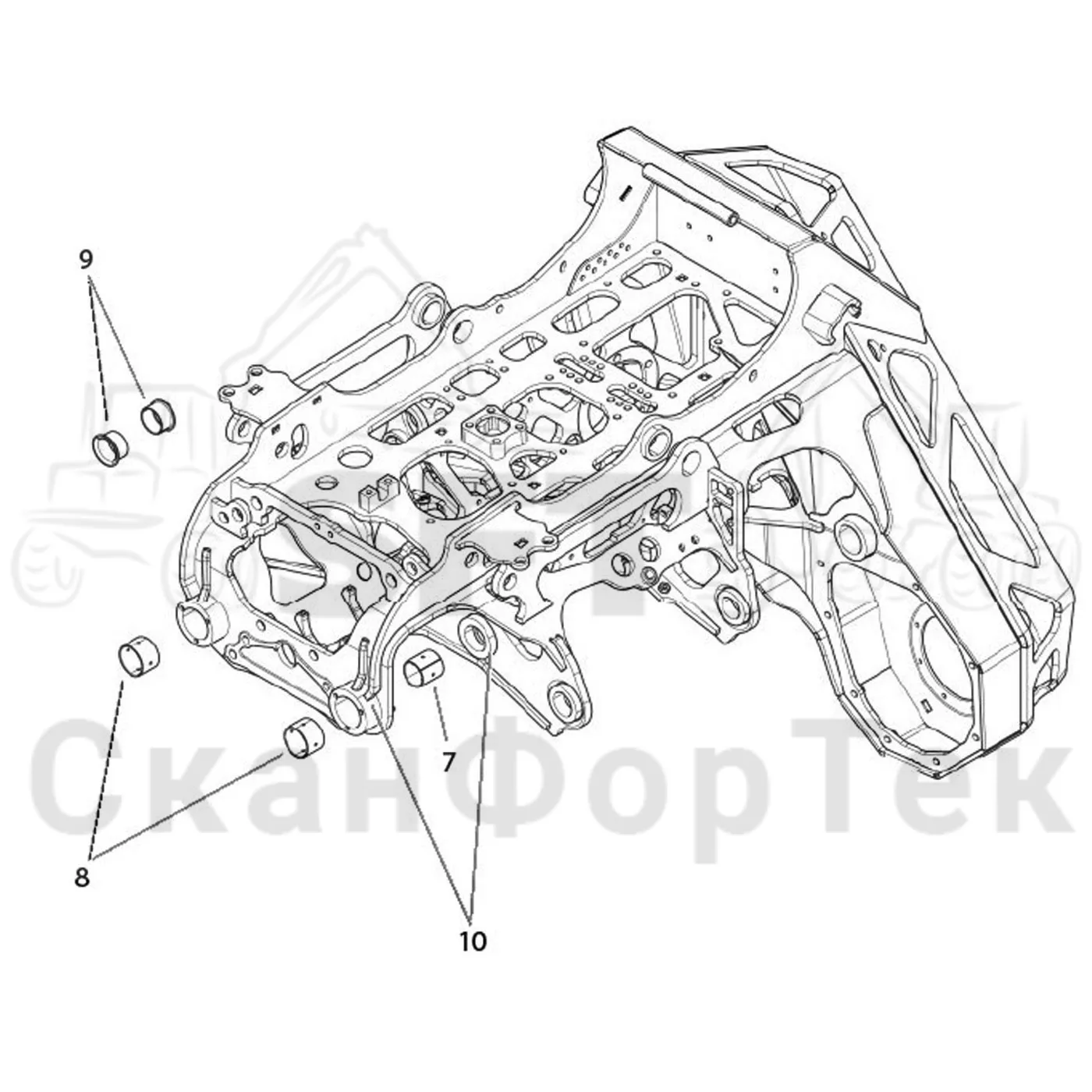Схема: Valmet / Лесозаготовительные машины / Valmet 931 / Valmet 931 / Каталог запасных частей / Лесозаготовительное оборудование / Головка лесозаготовительной машины / Valmet 365 / Каталог запасных частей / шасси / шасси / Корпус