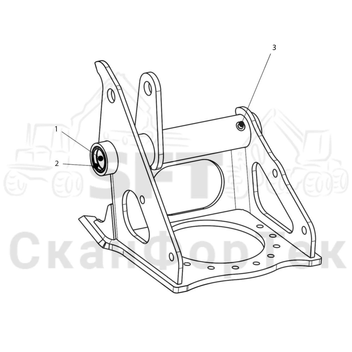 Схема: Komatsu / Головки лесозаготовительной машины / 300 Головки лесозаготовительной машины / 365 / Каталог запасных частей / Подача / шасси подающего ролика / Стеллаж двигателя