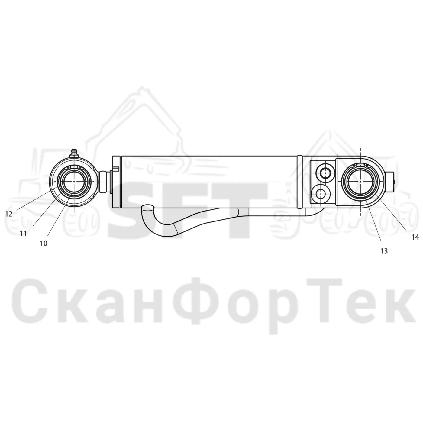 Схема: Komatsu / Головки лесозаготовительной машины / 300 Головки лесозаготовительной машины / 365 / Каталог запасных частей / Валка леса / Валочное гидравлическое оборудование / Запасные части цилиндра