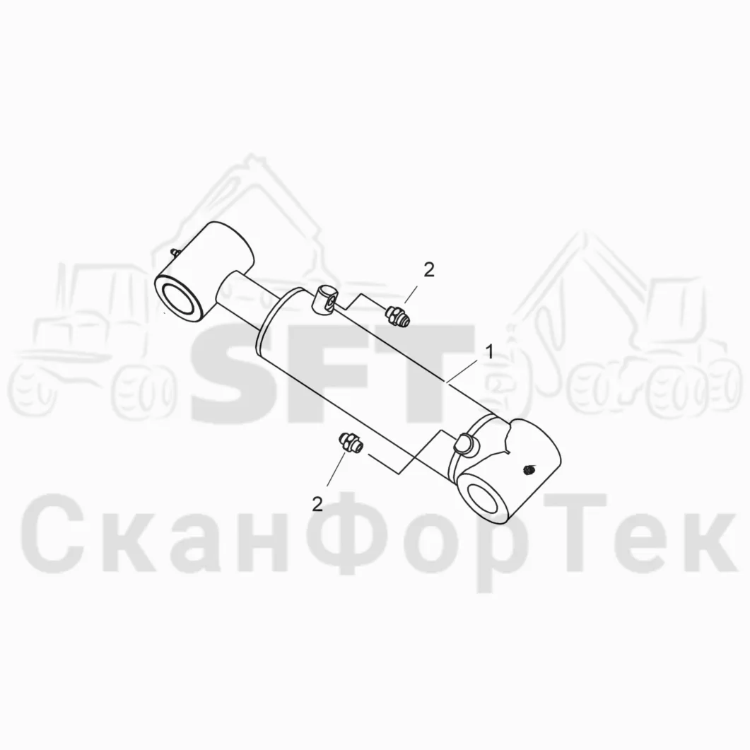 Схема: Komatsu / Лесозаготовительные машины / 911 S/N 9112062167- / Каталог запасных частей / Подъемный кран 230H / Основная стрела / Гидравлика
