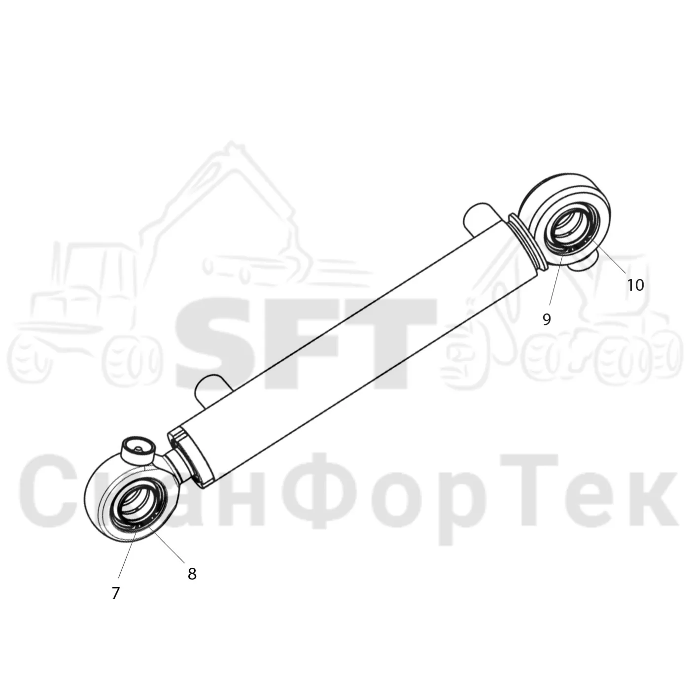Схема: Komatsu / Головки лесозаготовительной машины / C Головки лесозаготовительной машины / C202E / Каталог запасных частей / Резка / Гидравлическое устройство резки / Запасные части цилиндра