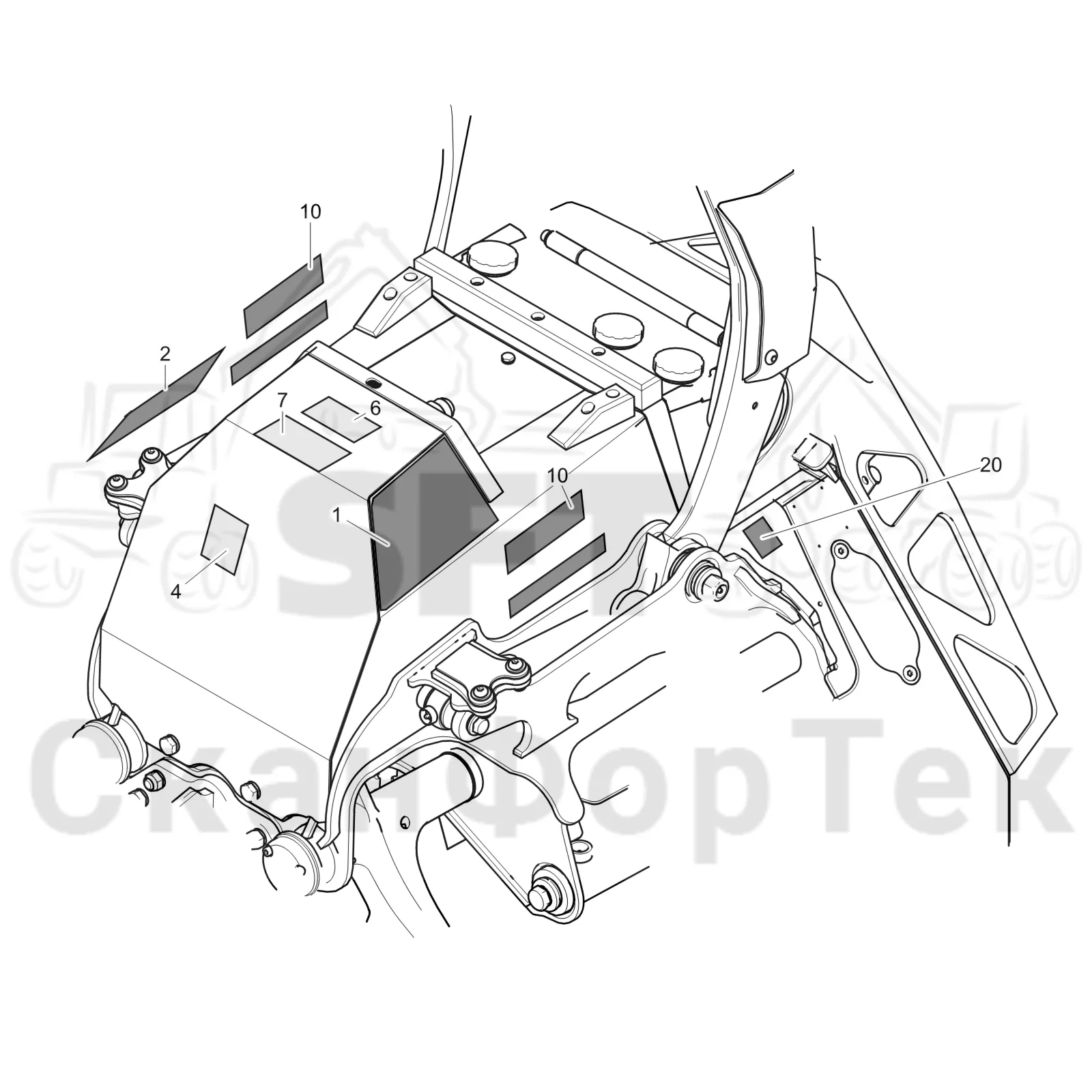 Схема: Komatsu / Головки лесозаготовительной машины / C Головки лесозаготовительной машины / C93 / Каталог запасных частей / шасси / Бирки / Комплект бирок