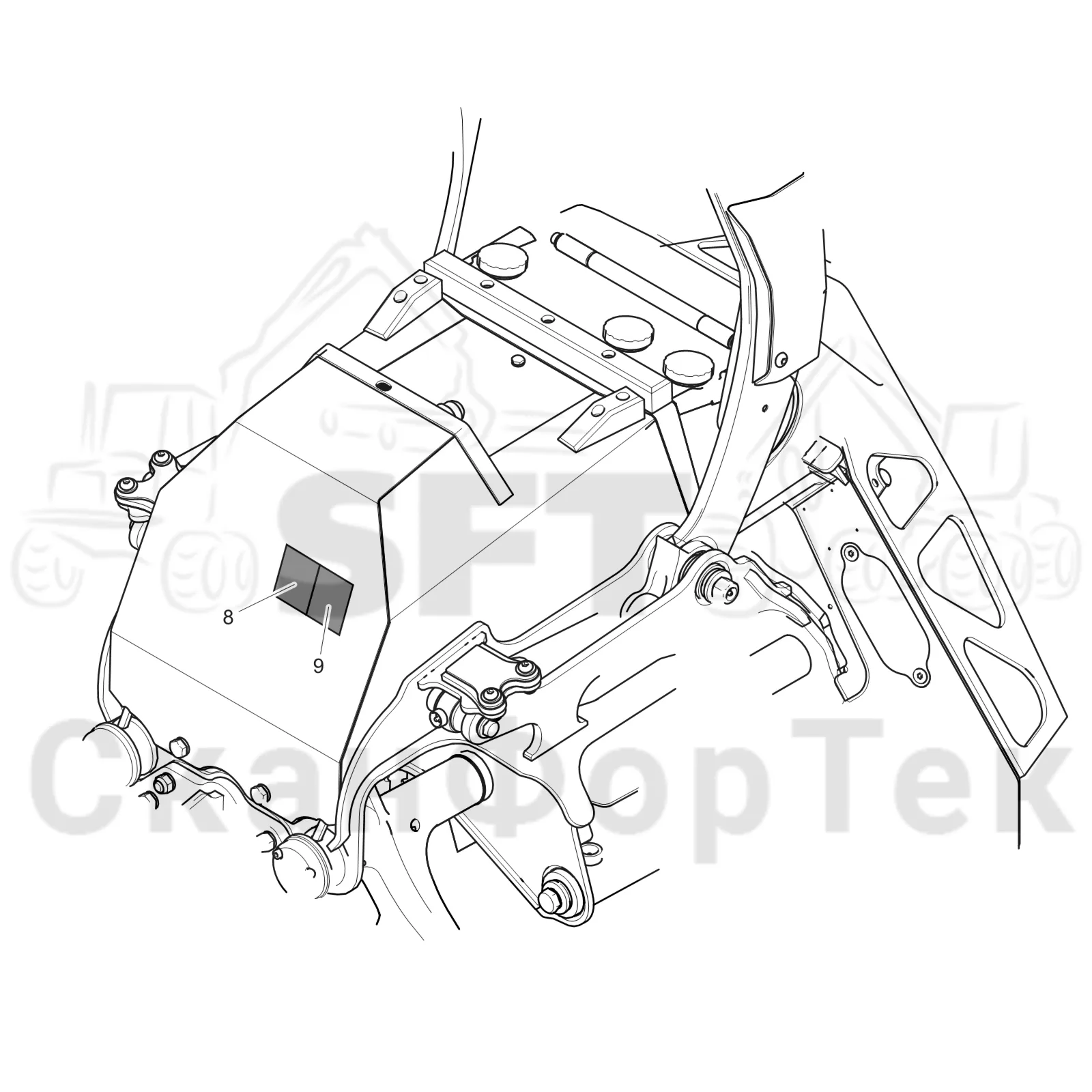 Схема: Komatsu / Лесозаготовительные машины / 911 S/N 9112062167- / Каталог запасных частей / Лесозаготовительное оборудование / Головка лесозаготовительной машины / C93 / Каталог запасных частей / шасси / Бирки / Бирки Испания